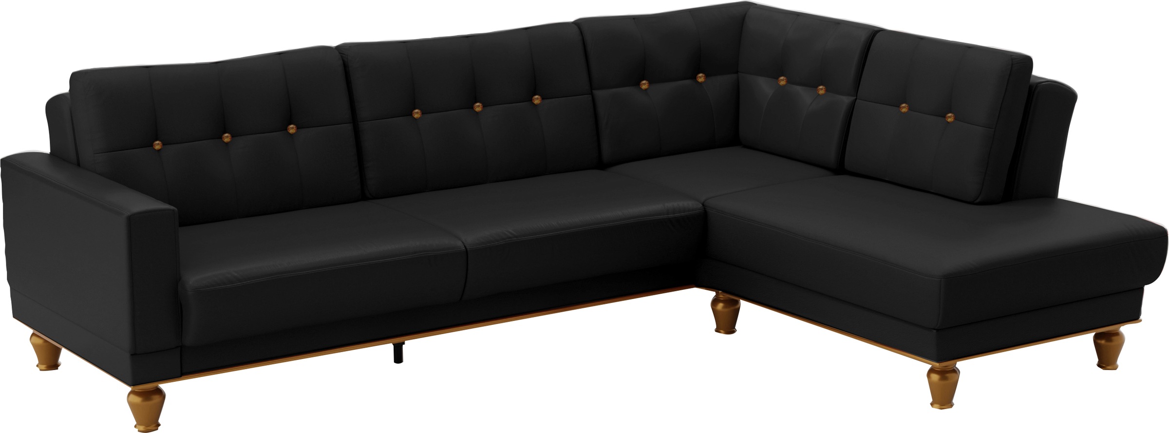 sit&more Ecksofa »Orient 5 L-Form«, mit Strass-Stein, wahlweise mit Bettfunktion und Bettkasten