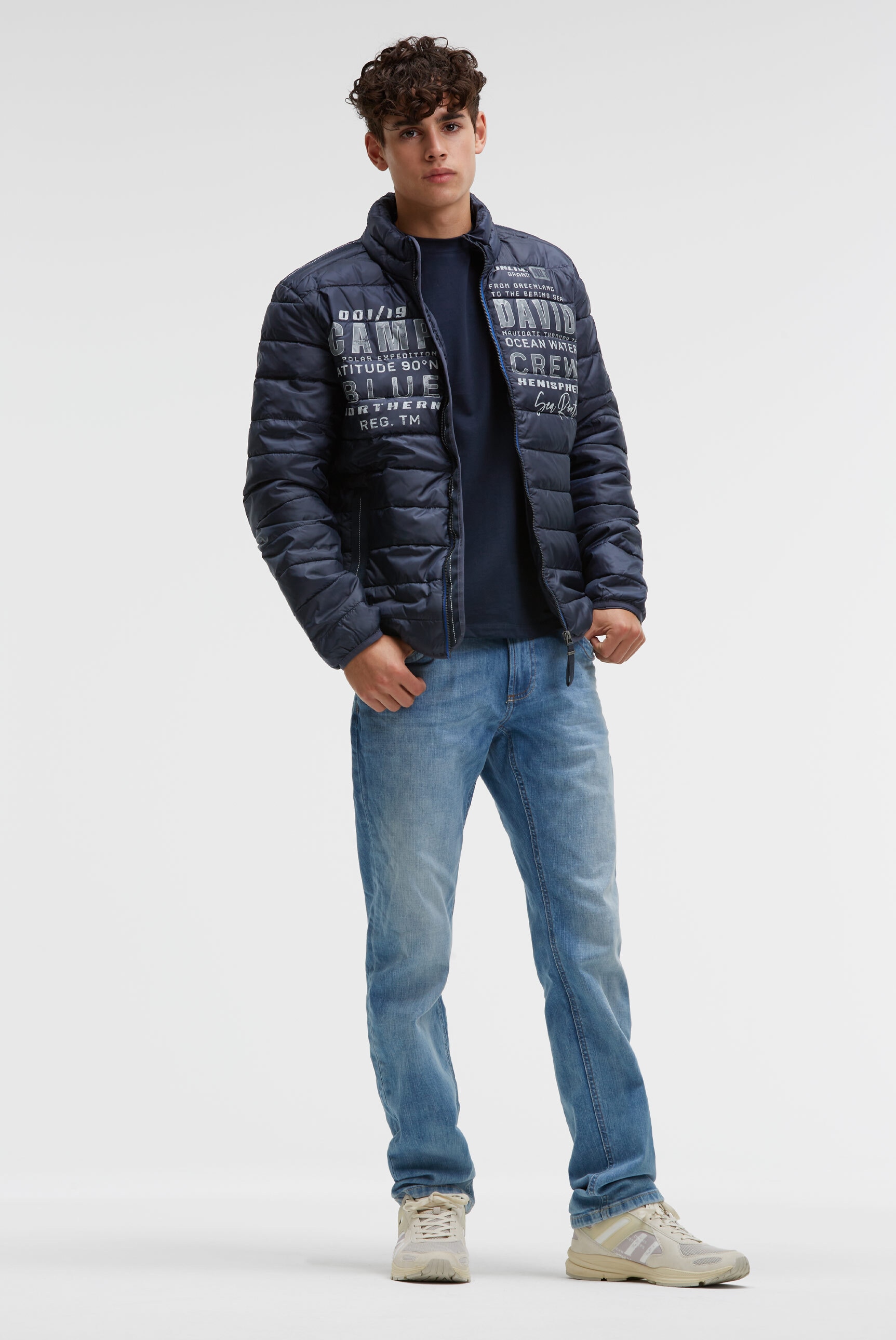 CAMP DAVID Outdoorjacke ohne Kapuze mit Windfangleiste