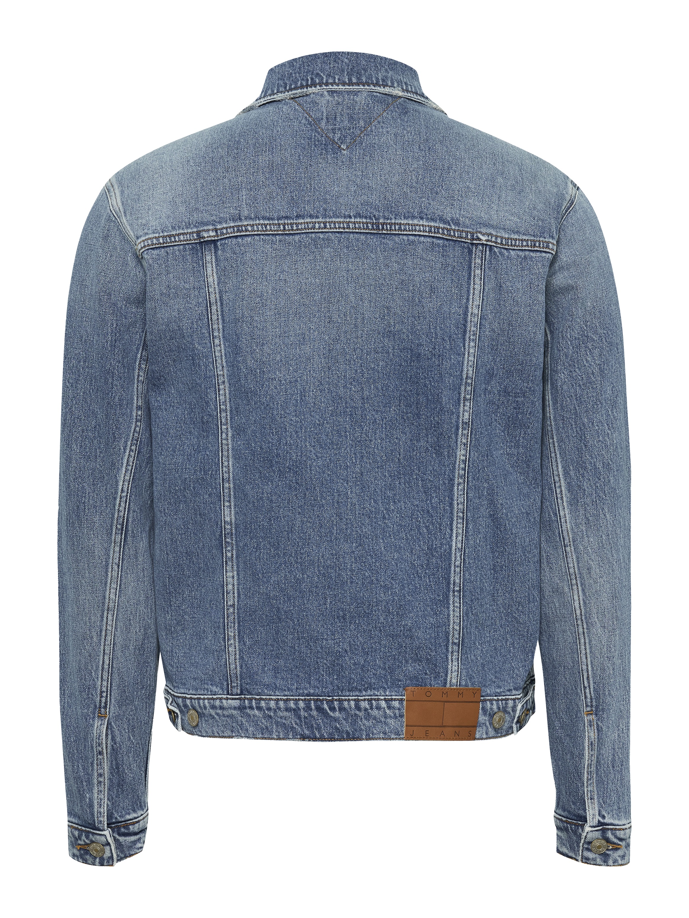 Tommy Jeans Jeansjacke »RYAN RGLR TRCKR JCKT AI6137«, in blauer Waschung