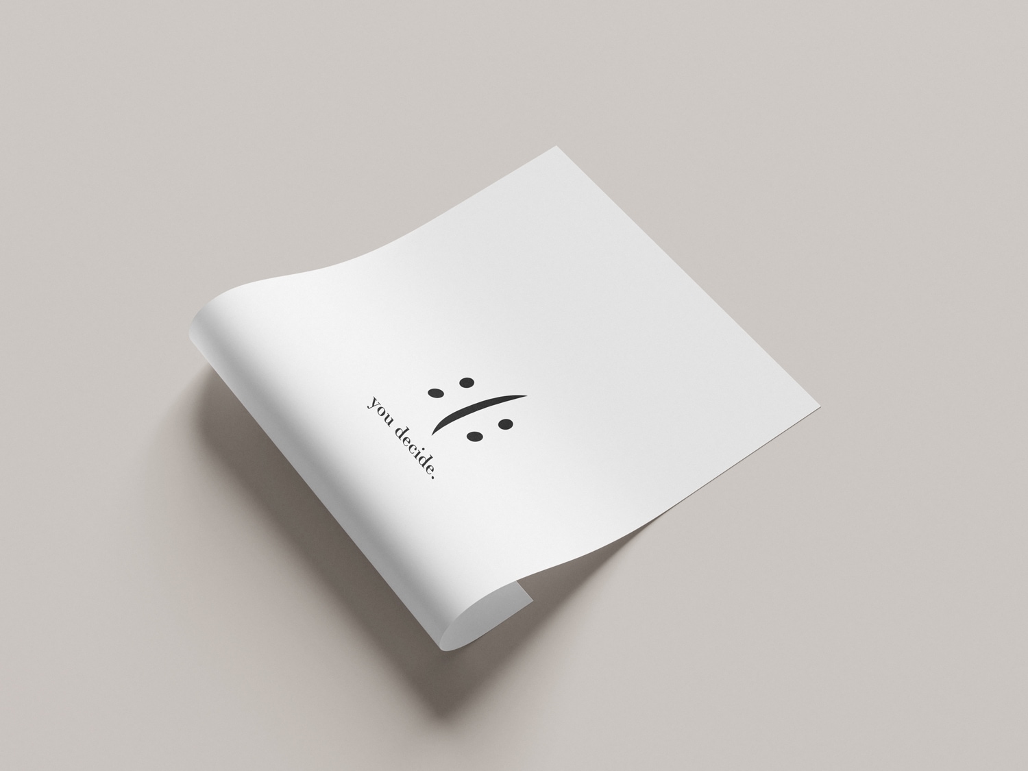 queence Poster »you decide«, Motivationsbilder-Schriftzug-Schwarz-Weiß-Smileys, (1 St.), HD Premium Druck