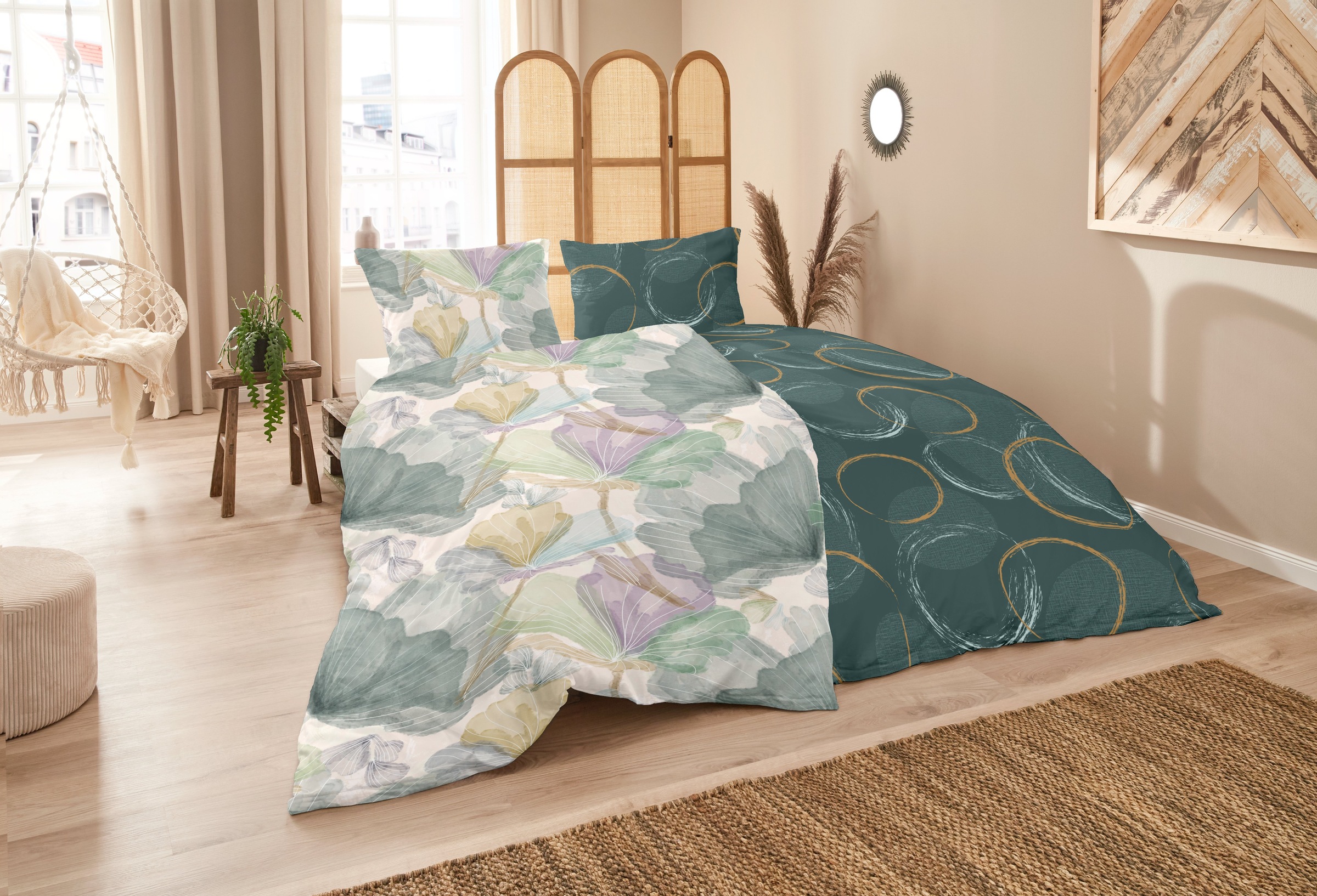 Primera Bettwäsche »Mako-Satin -Bettwäsche Lucida« 2 Stk. tlg. mit frischem Blumendesign