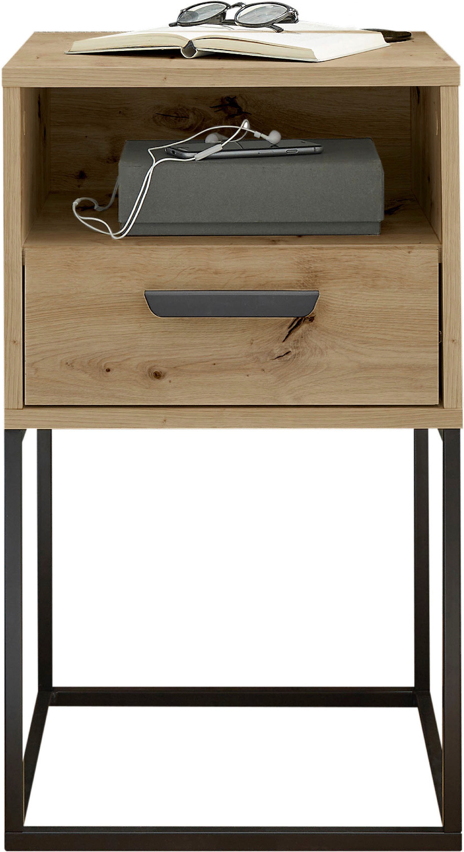 Schlafkontor Nachtkommode "Cudro Nachttisch auf Fußgestell" mit einem offen günstig online kaufen