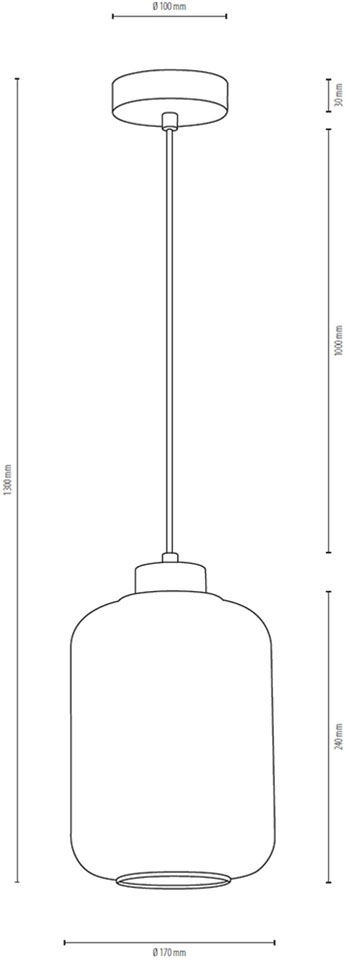BRITOP LIGHTING Pendelleuchte »TARRO«, Leuchtmittel E27 | Leuchtmittel wechselbar-ohne Leuchtmittel, Mit Hochwertigem Glasschirm, Made in Europe, LM E27/exclusive