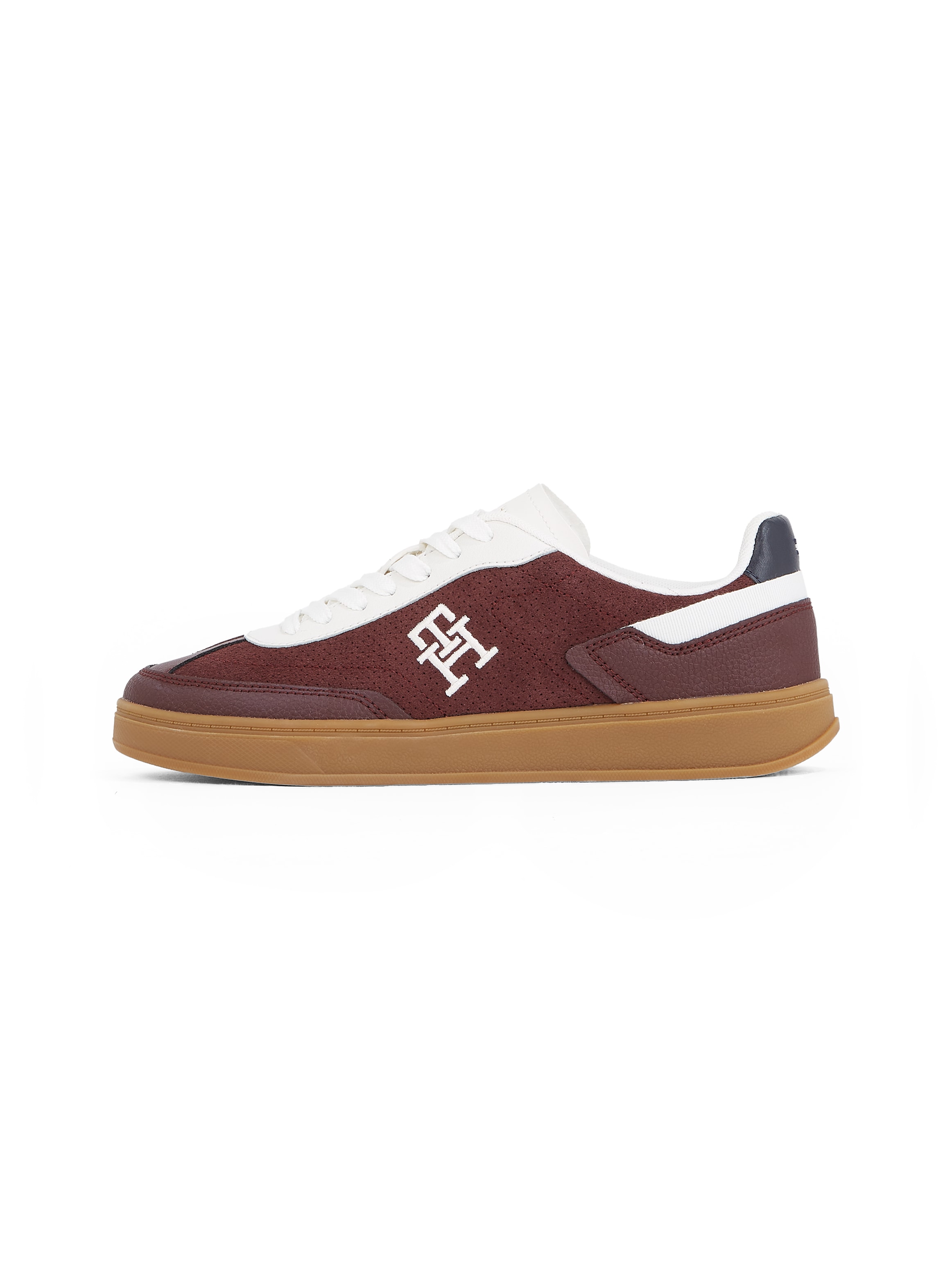 Tommy Hilfiger Plateausneaker »TH HERITAGE SNEAKER PERF«, Freizeitschuh, Halbschuh, Schnürschuh mit TH-Logostickerei