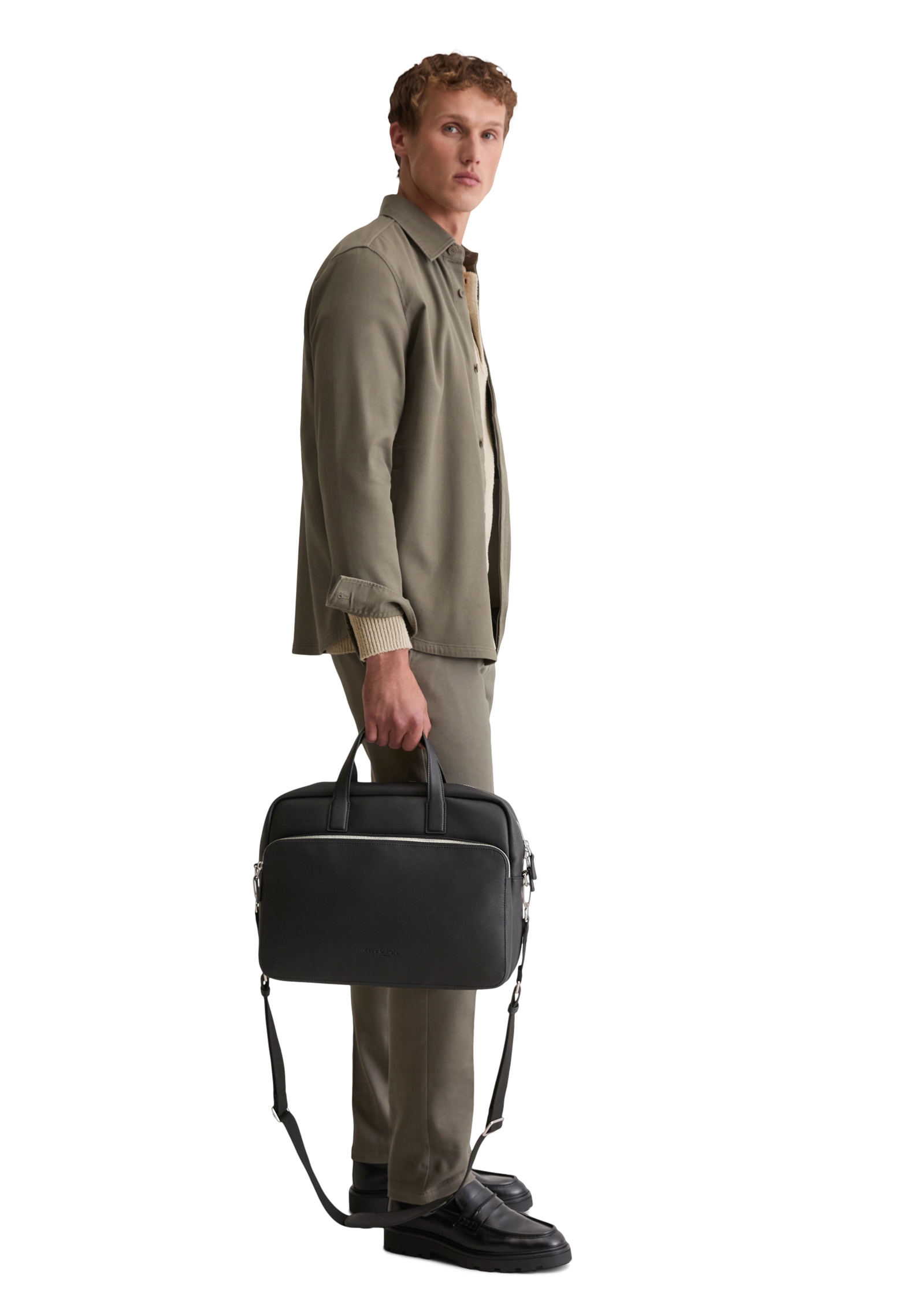 Marc O'Polo Businesstasche »aus einer Lederalternative aus recyceltem Polyester«