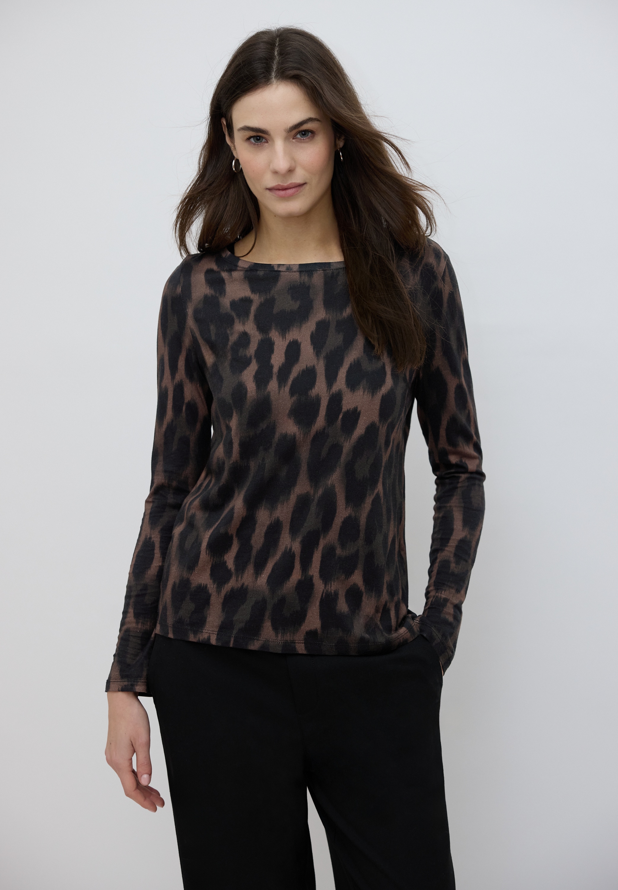 STREET ONE STUDIO Langarmshirt mit Leoprint günstig online kaufen
