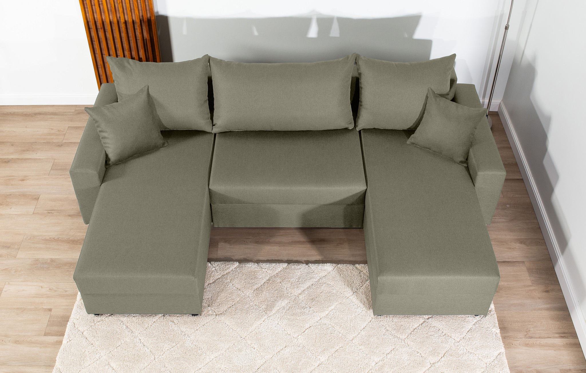 COLLECTION AB Wohnlandschaft »Pico U-Form«, Wohnlandschaft,2 X Ottomane,Polyätherschaum Polsterung