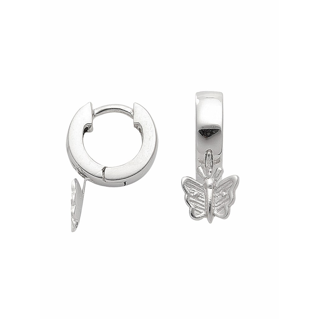 Adelia´s Paar Ohrhänger »1 Paar 925 Silber Ohrringe / Creolen Schmetterling Ø 10,9 mm«, 925 Sterling Silber Silberschmuck für Damen