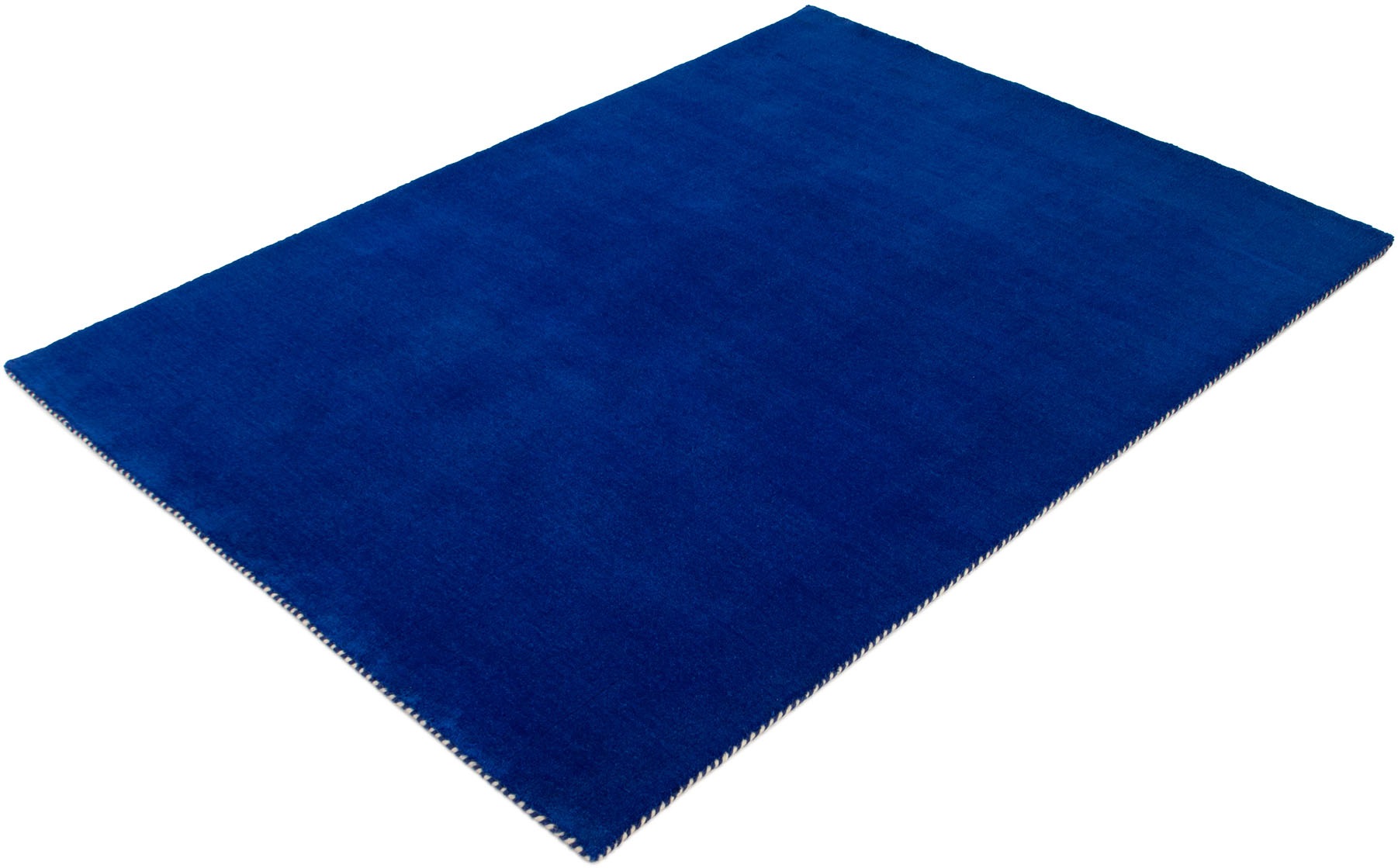 carpetfine Wollteppich »Gabbeh Lola Uni«, rechteckig, 14 mm Höhe, mit natürlichem Pflanzenmaterial von Hand gewebt, auch in Rund