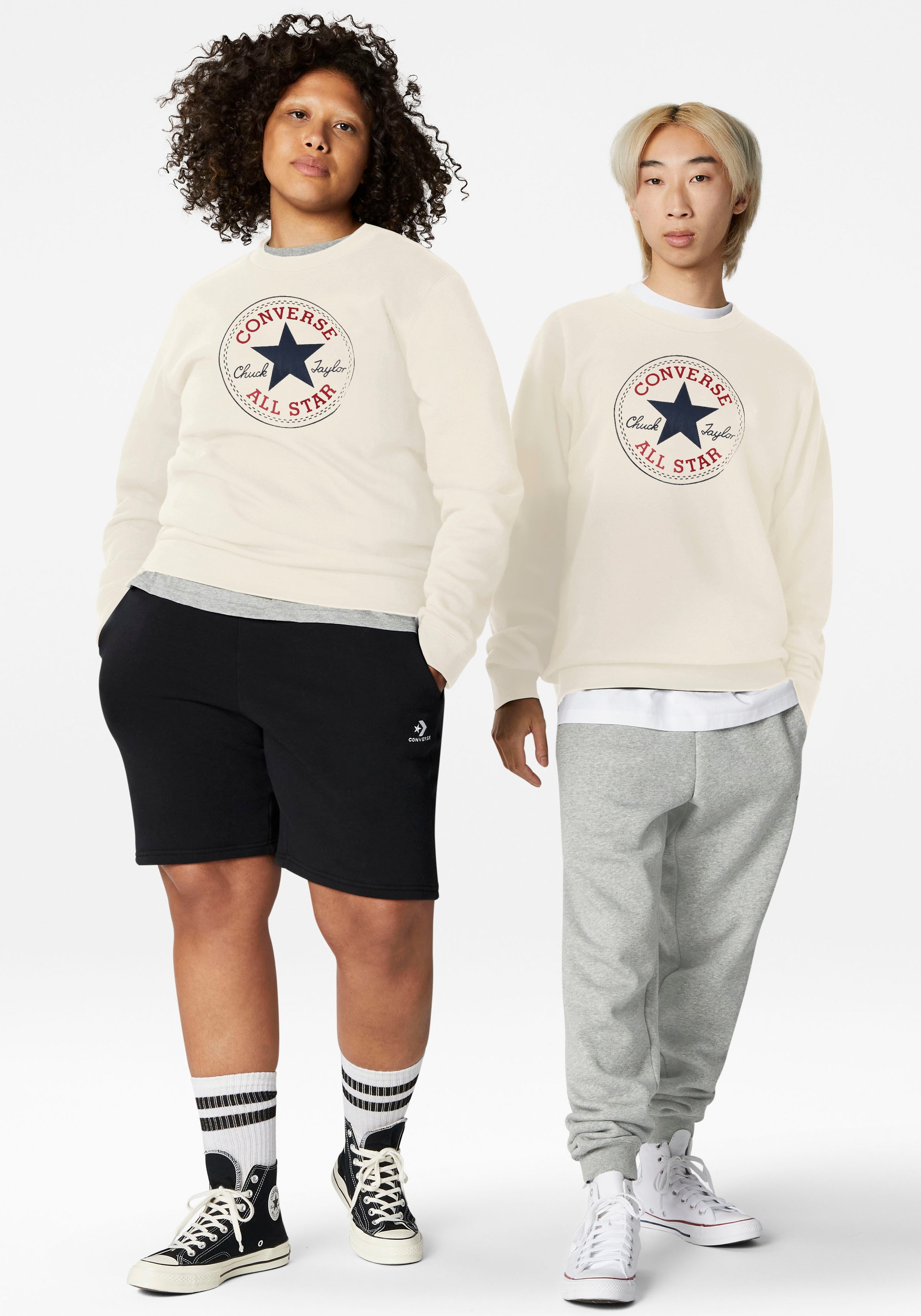 Converse Sweatshirt ALL PATCH »UNISEX | STAR BAUR BACK« ▷ BRUSHED für