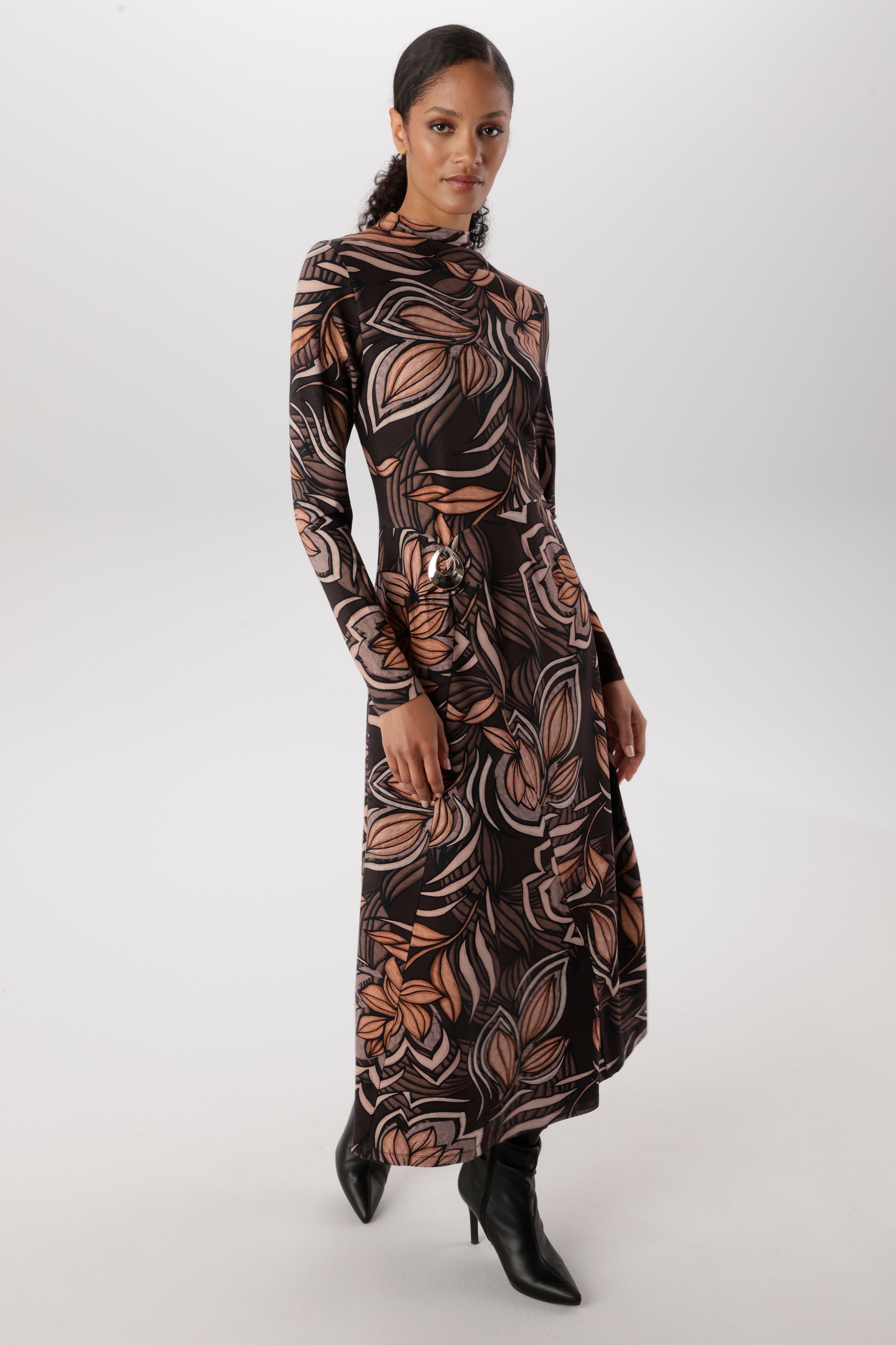 Aniston SELECTED Midikleid mit kleinem Stehkragen - NEUE KOLLEKTION