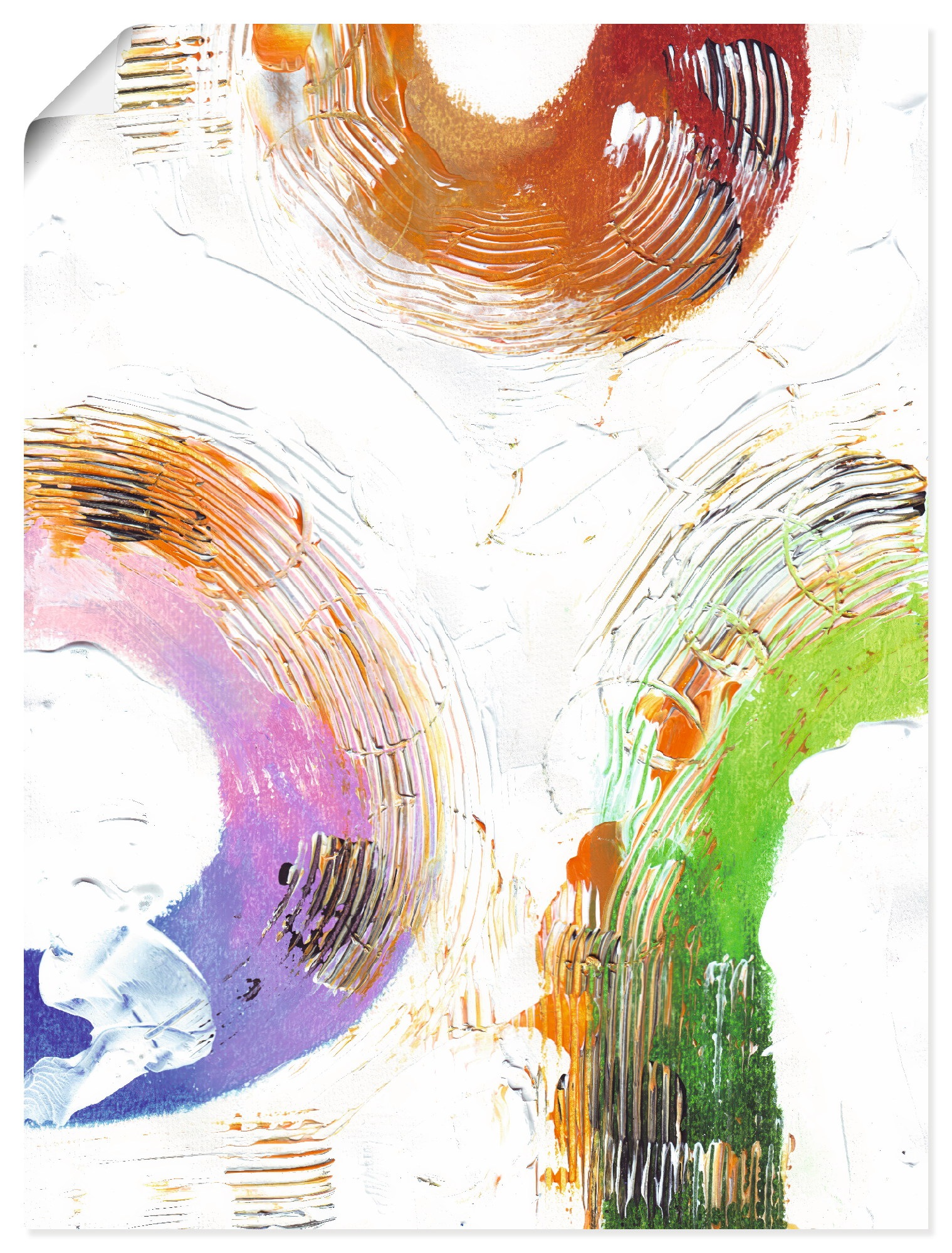 Artland Wandbild "Die Kreise eines Lebens" Gegenstandslos 1 Stk. tlg. als Alubild, Leinwandbild, Poster, Wandaufkleber in verschied. Größen