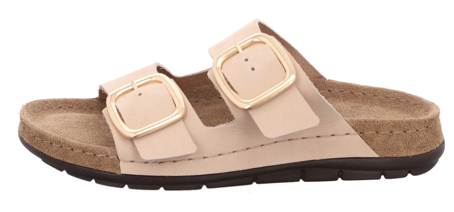 Rohde Pantoletten Nubukleder Slippers Beige 40 3