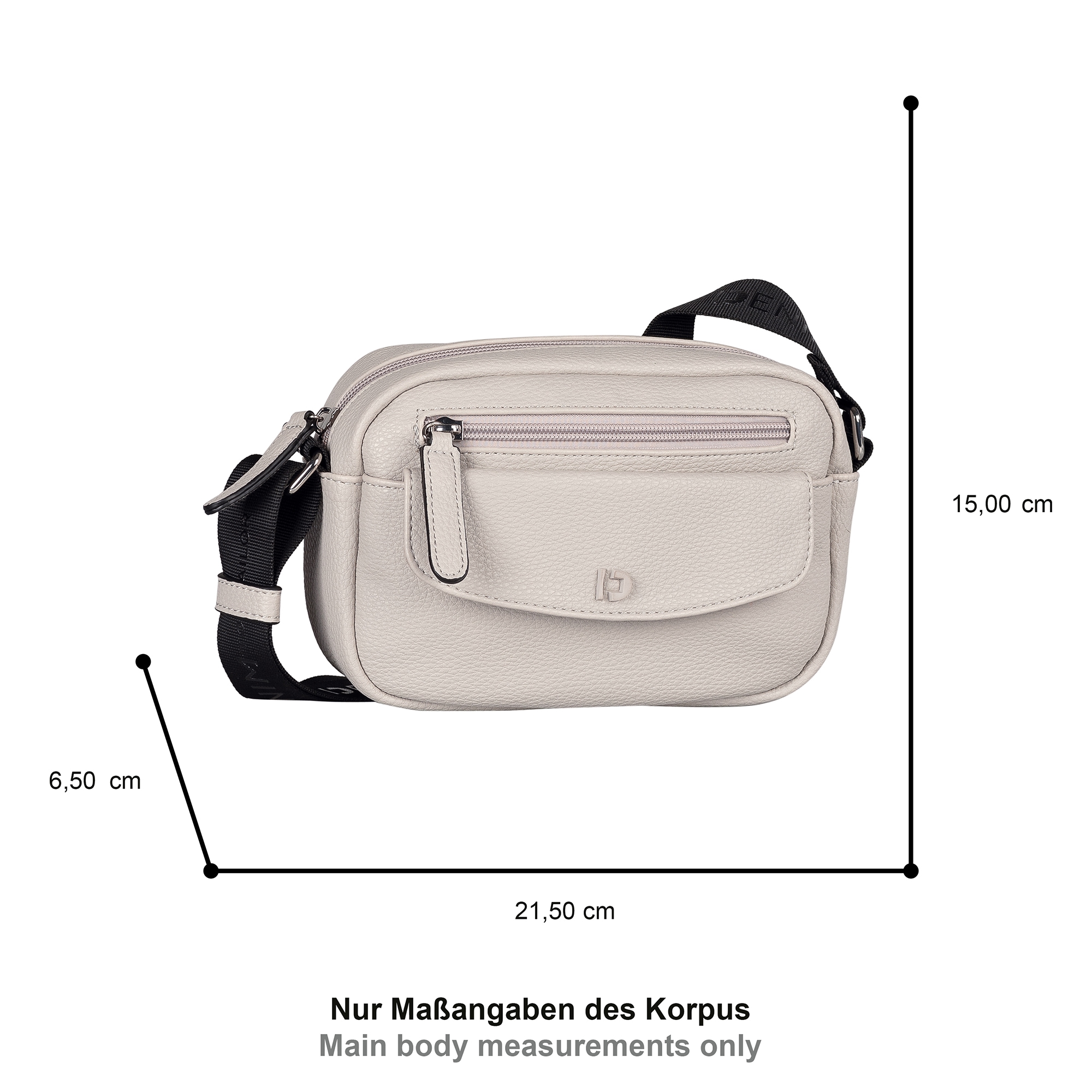 TOM TAILOR Denim Umhängetasche »Fara«, weicher softer Style mit Kontrastgewebeband und glossy Logodruck