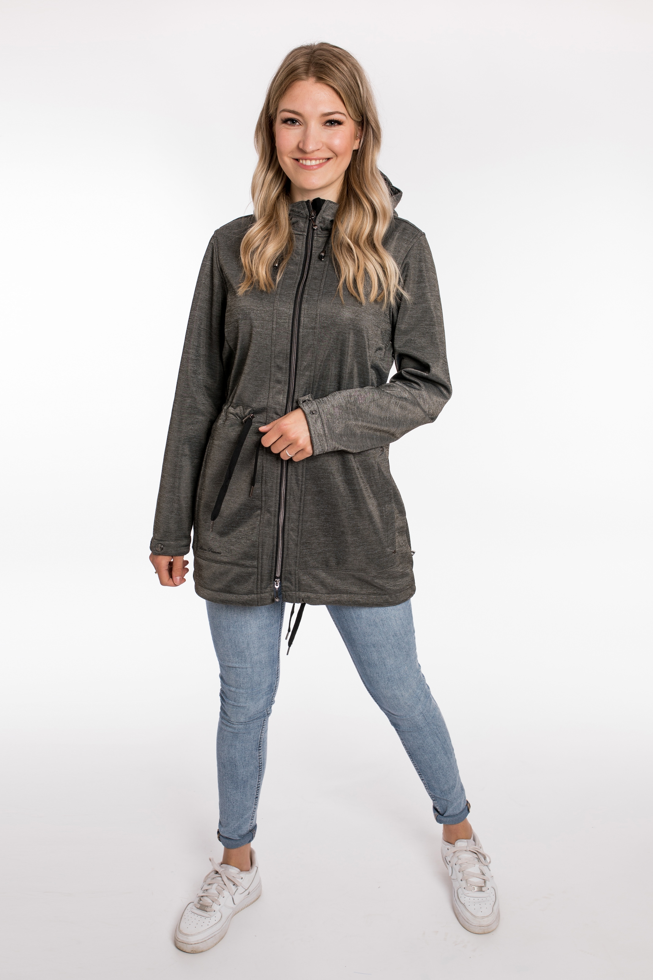 DEPROC Active Softshellparka »TATLATUI Women«, in edel schimmernder Melangeoptik