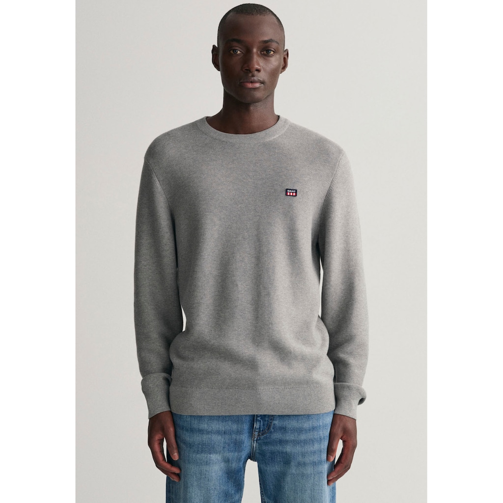 Gant Strickpullover mit Logostickerei auf der Brust Gant Strickpullover mit Logostickerei auf der Brust