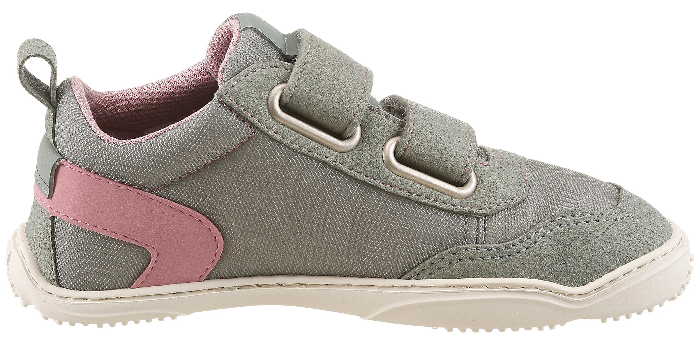 qnuffs Barfußschuh »Erle«  Klettschuh, Halbschuh, Sneaker mit Kontrastbesätzen