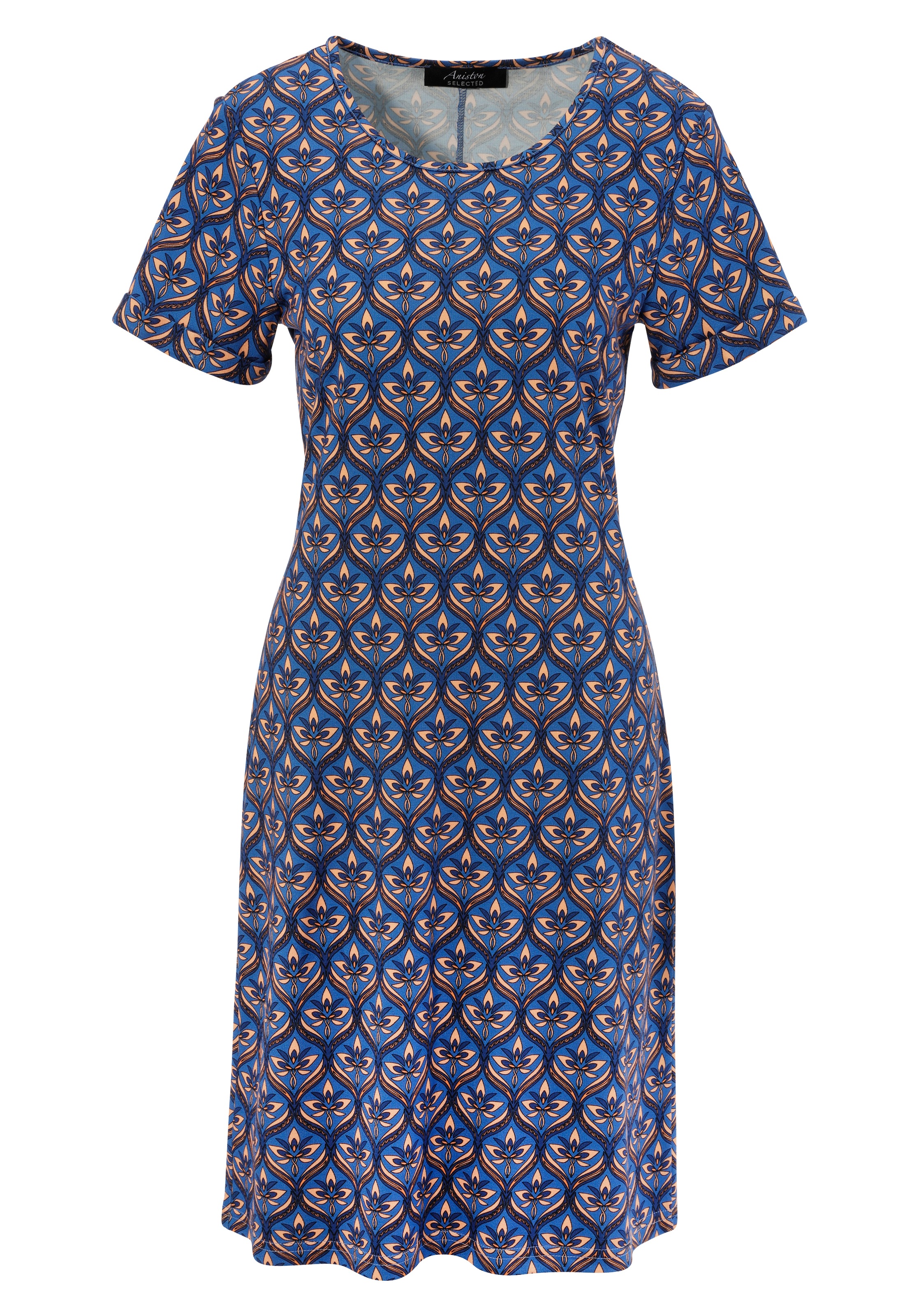 Aniston SELECTED Sommerkleid Retro-Muster mit