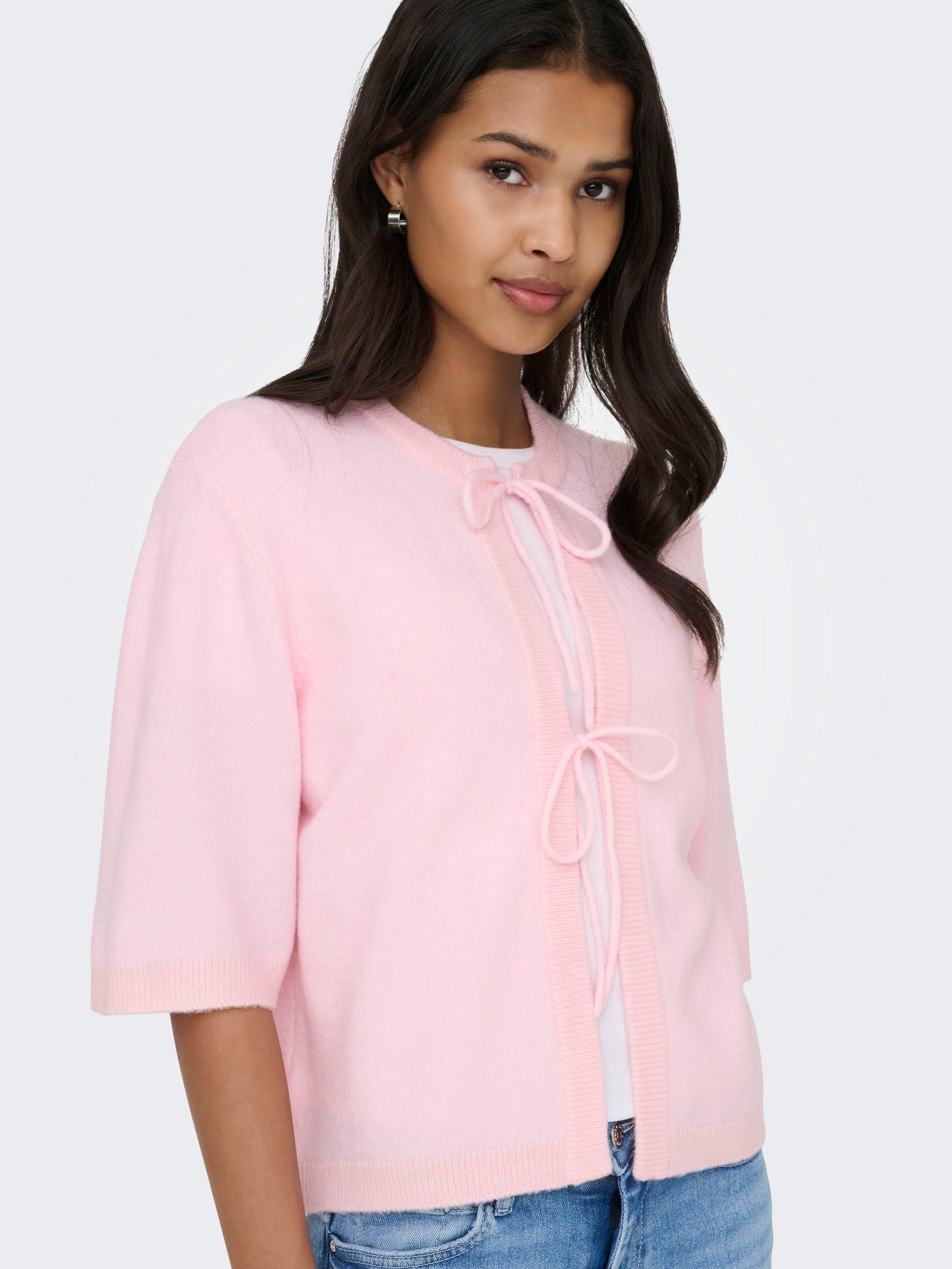 ONLY Strickjacke »ONLSIMONI 2/4 BOW CARDIGAN KNT NOOS«