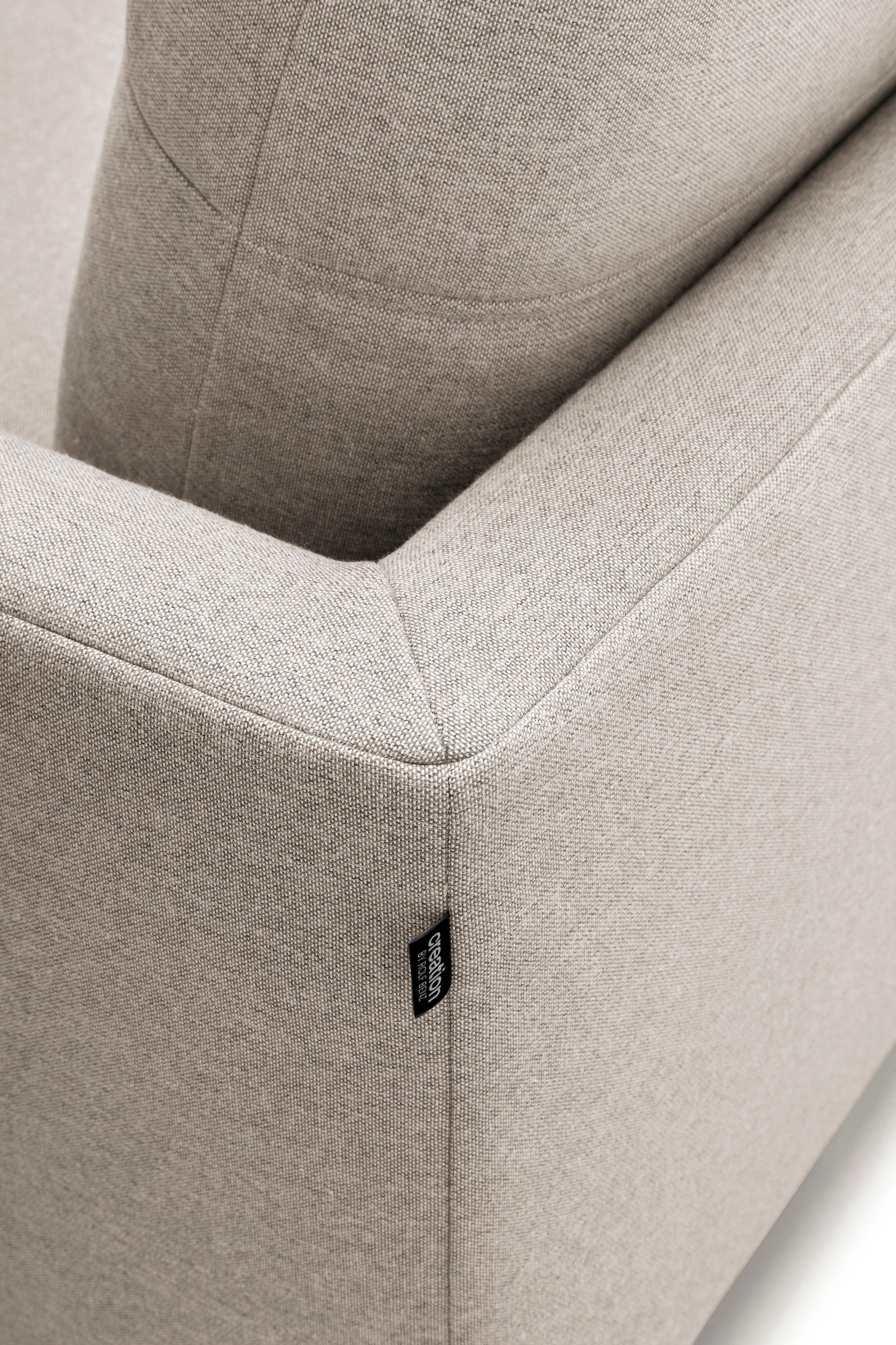 Creation BY ROLF BENZ Ecksofa »CR.414, Designecksofa, Polsterecke, L-Form« wahlweise aus feinstem Rindsleder oder hochwertigem Chenille