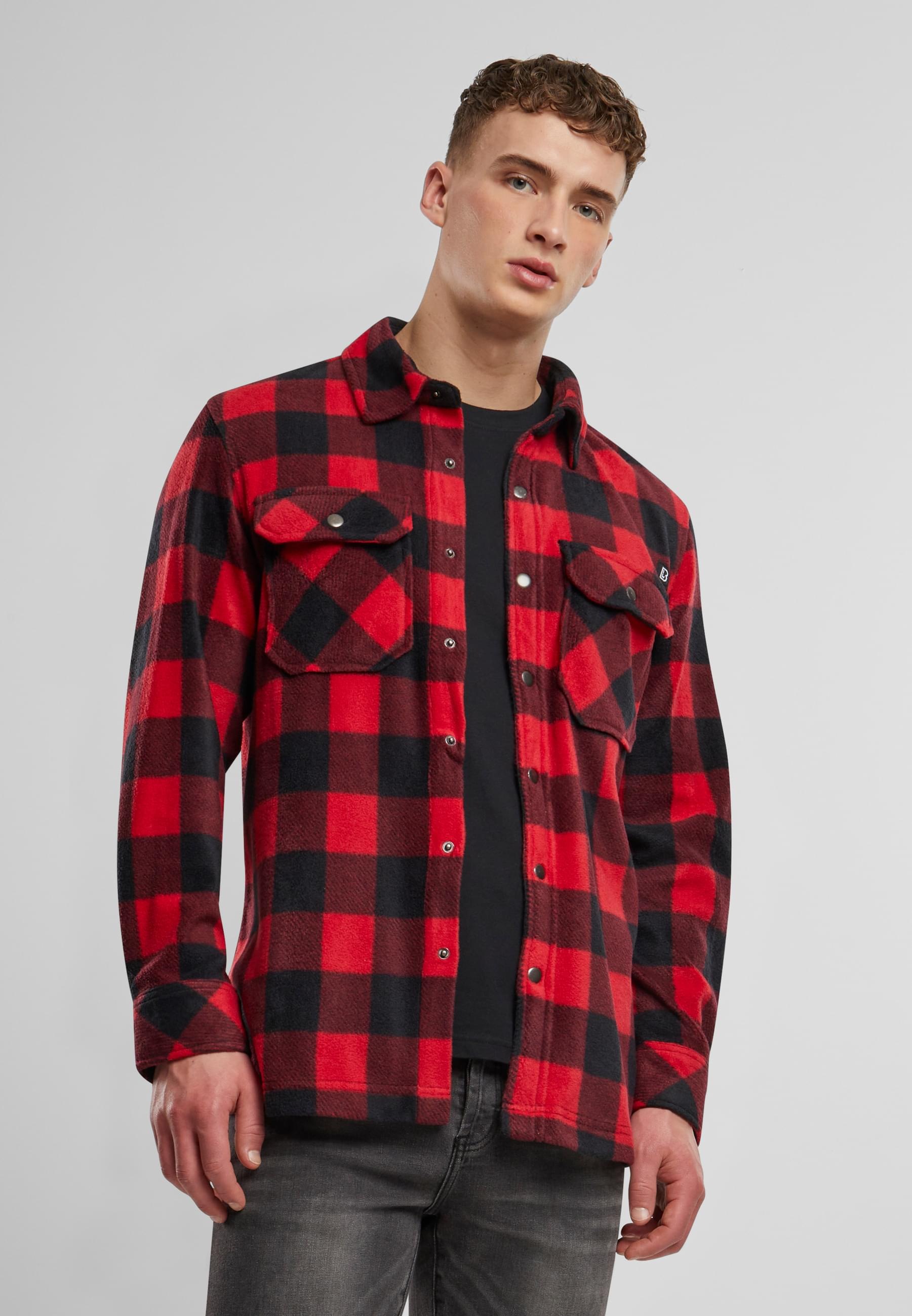 Brandit Langarmhemd »Brandit Herren Jeff Fleece Shirt Long Sleeve«, (1 tlg.)