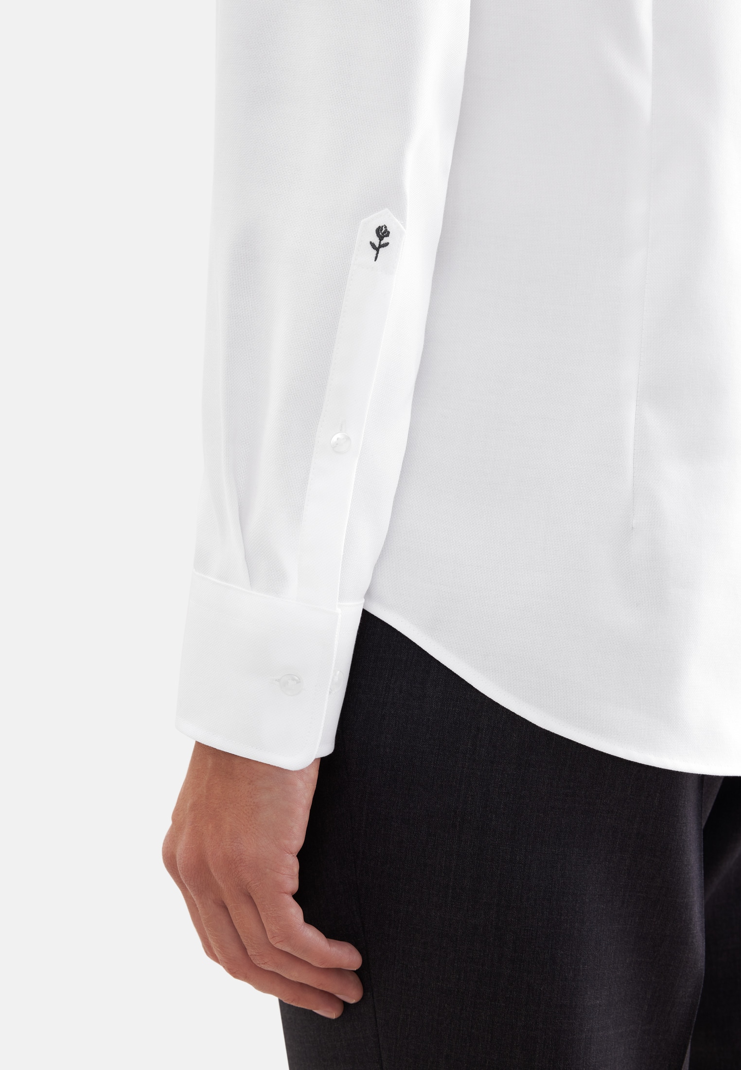 seidensticker Businesshemd »Schwarze Rose« Shaped 1/1 Extra lang Kentkragen Struktur
