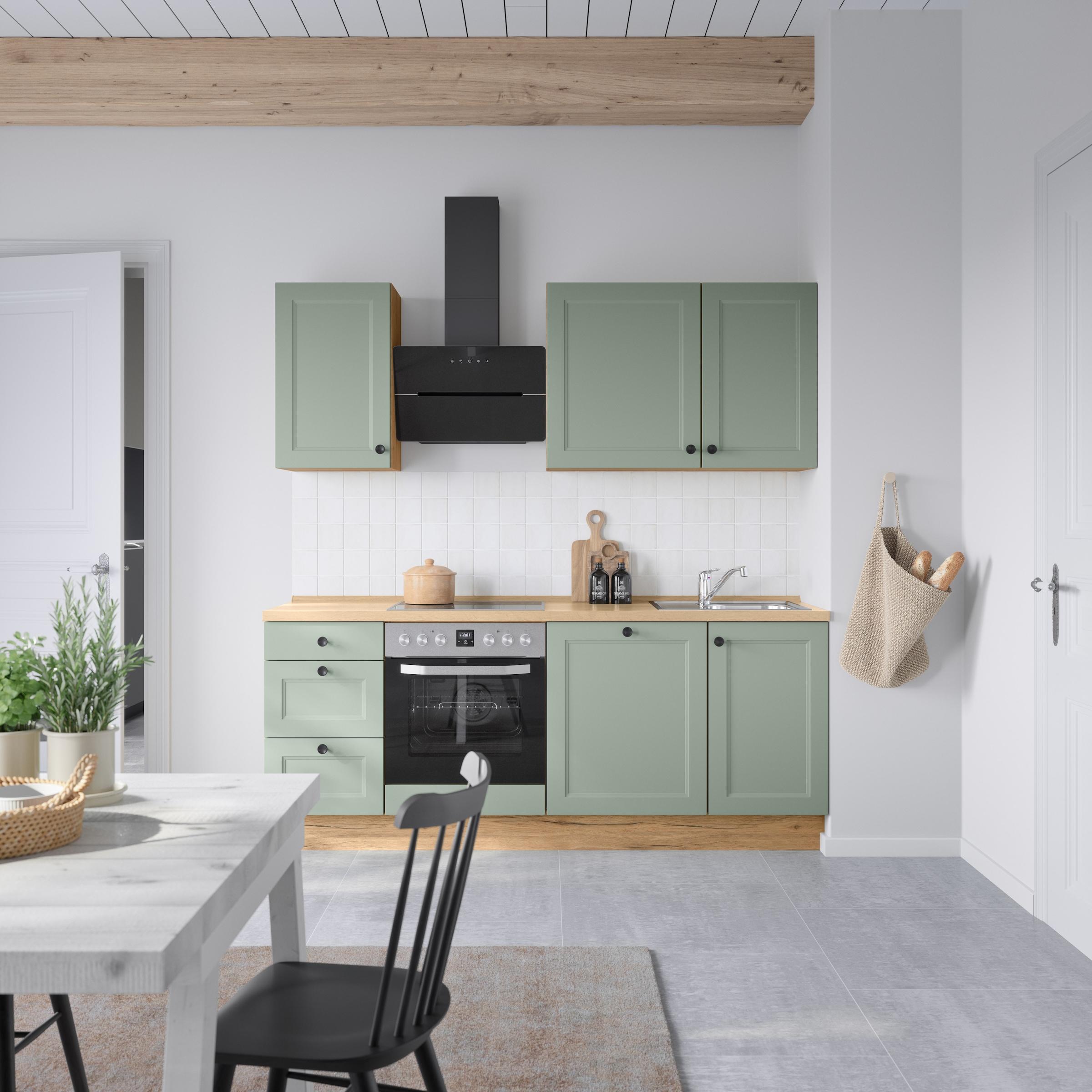 nobilia® Küchenzeile »"Cascada II"«, vormontiert, Breite 210 cm, Ausrichtung wählbar, wahlw. mit E-Geräten