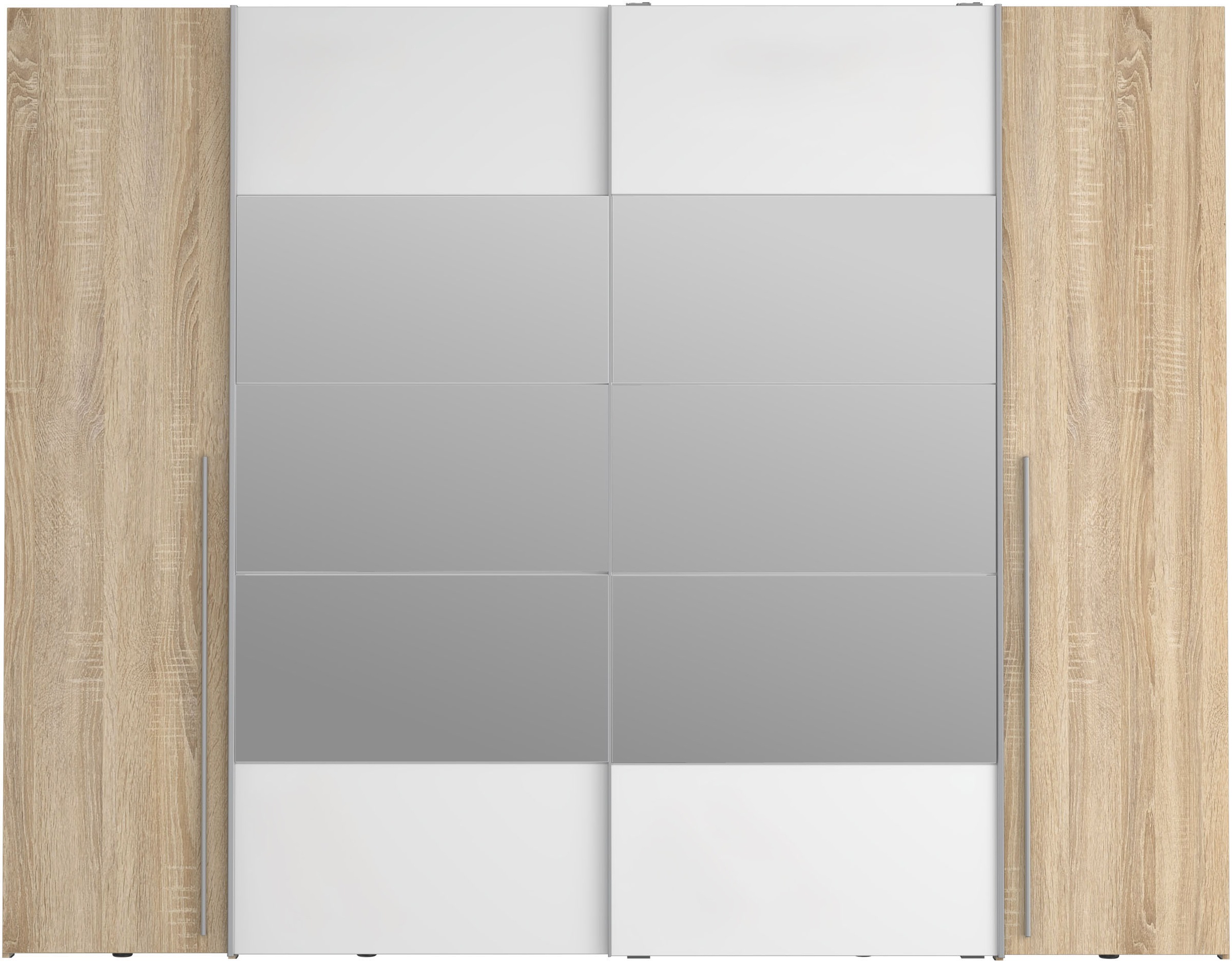 FORTE Kleiderschrank »Narago, Kombischrank mit Spiegel« B/H/T ca. 270/210/61cm,  Schwebetüren in Kombination mit Drehtüren, Made in Europe