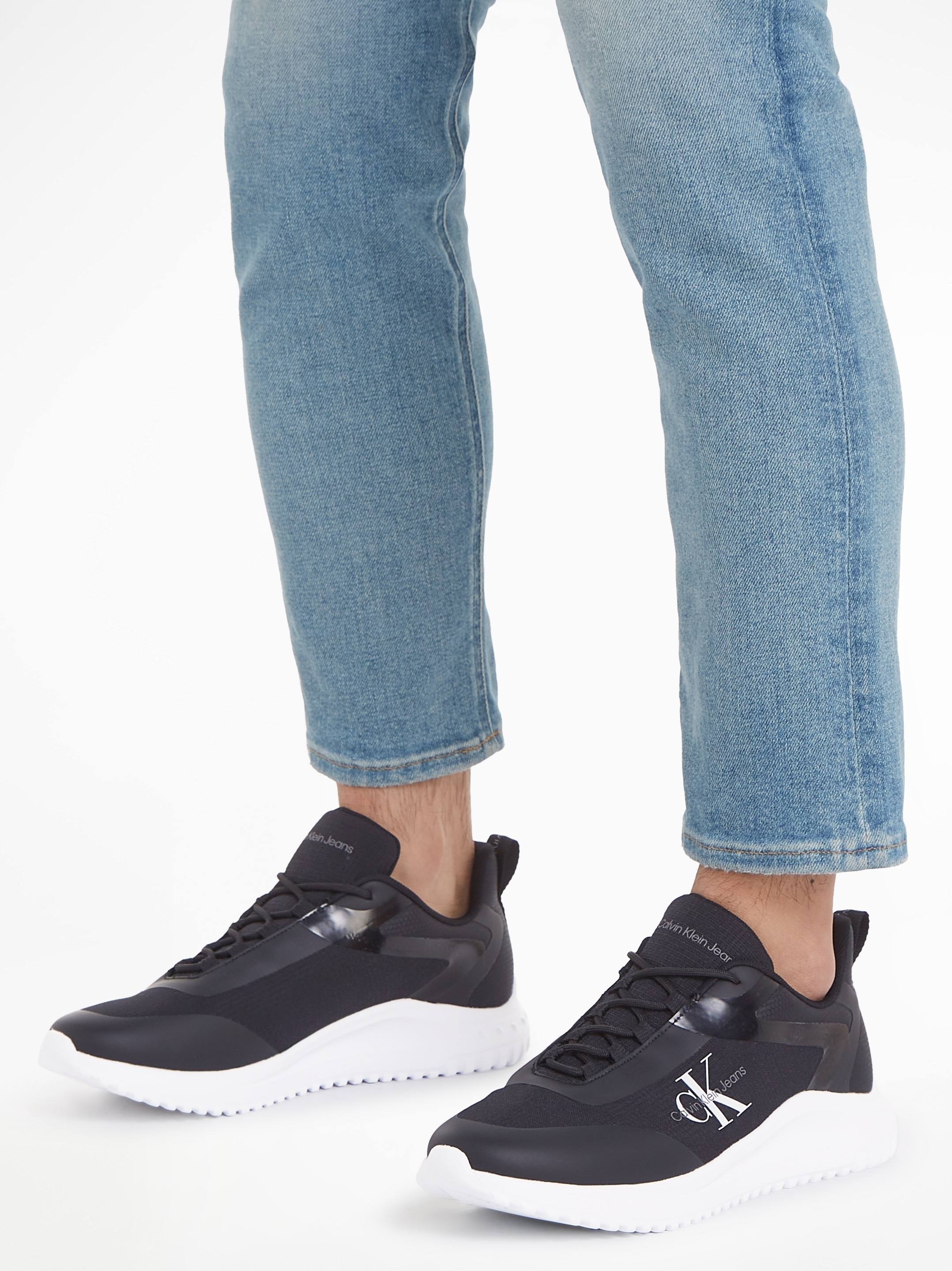 Calvin Klein Jeans Sneaker »EVA RUNNER LOW LACE ML MIX«, Freizeitschuh, Halbschuh, Schnürschuh, mit CK-Logoemblem