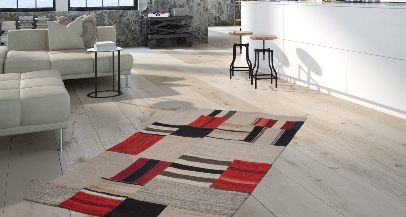 Kayoom Teppich "Radical 240" rechteckig 15 mm Höhe Handgewebter Jacquard-Kilim, hochwertige Materialmischung