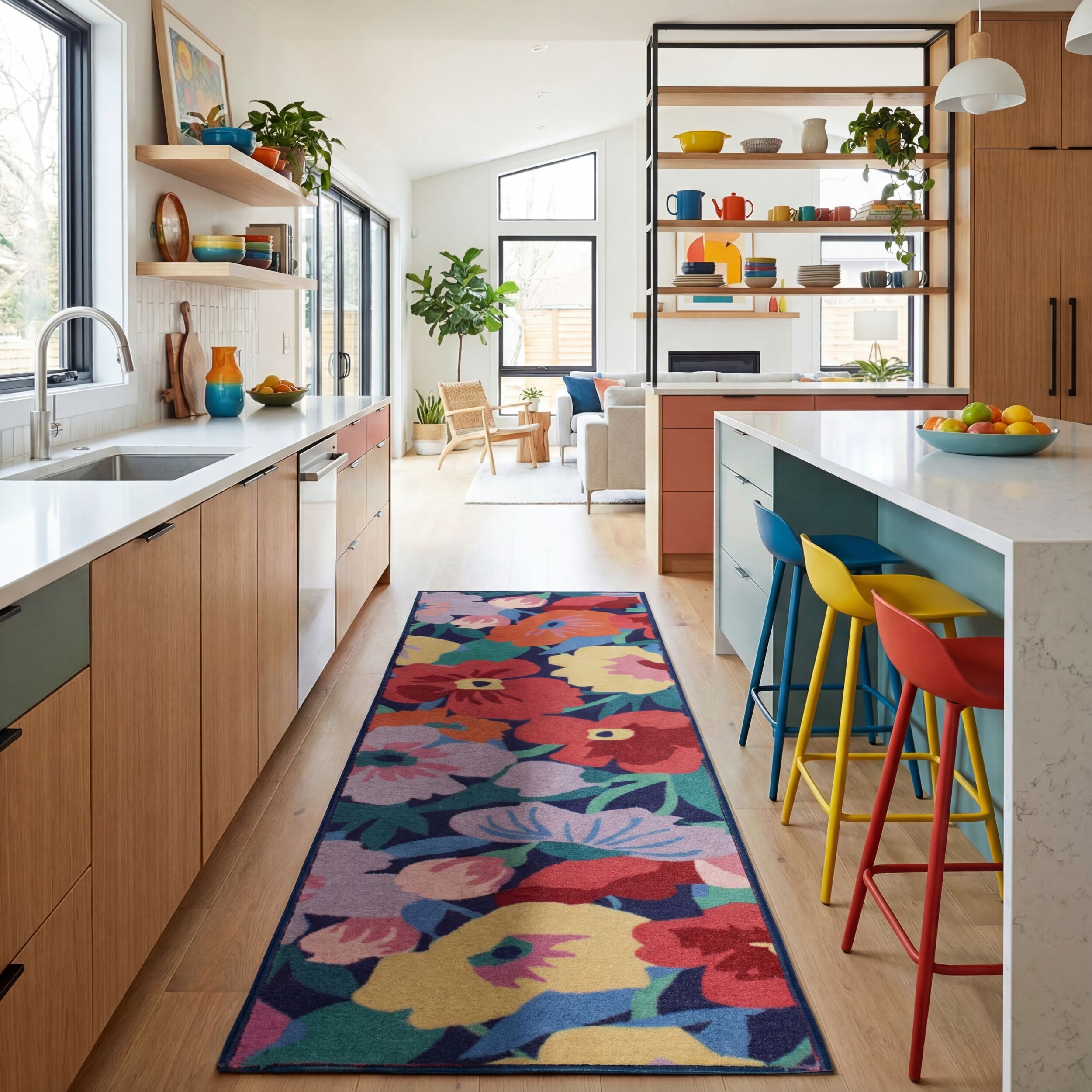 FLAIR RUGS Teppich "CUT OUT FLORAL" rechteckig 8 mm Höhe