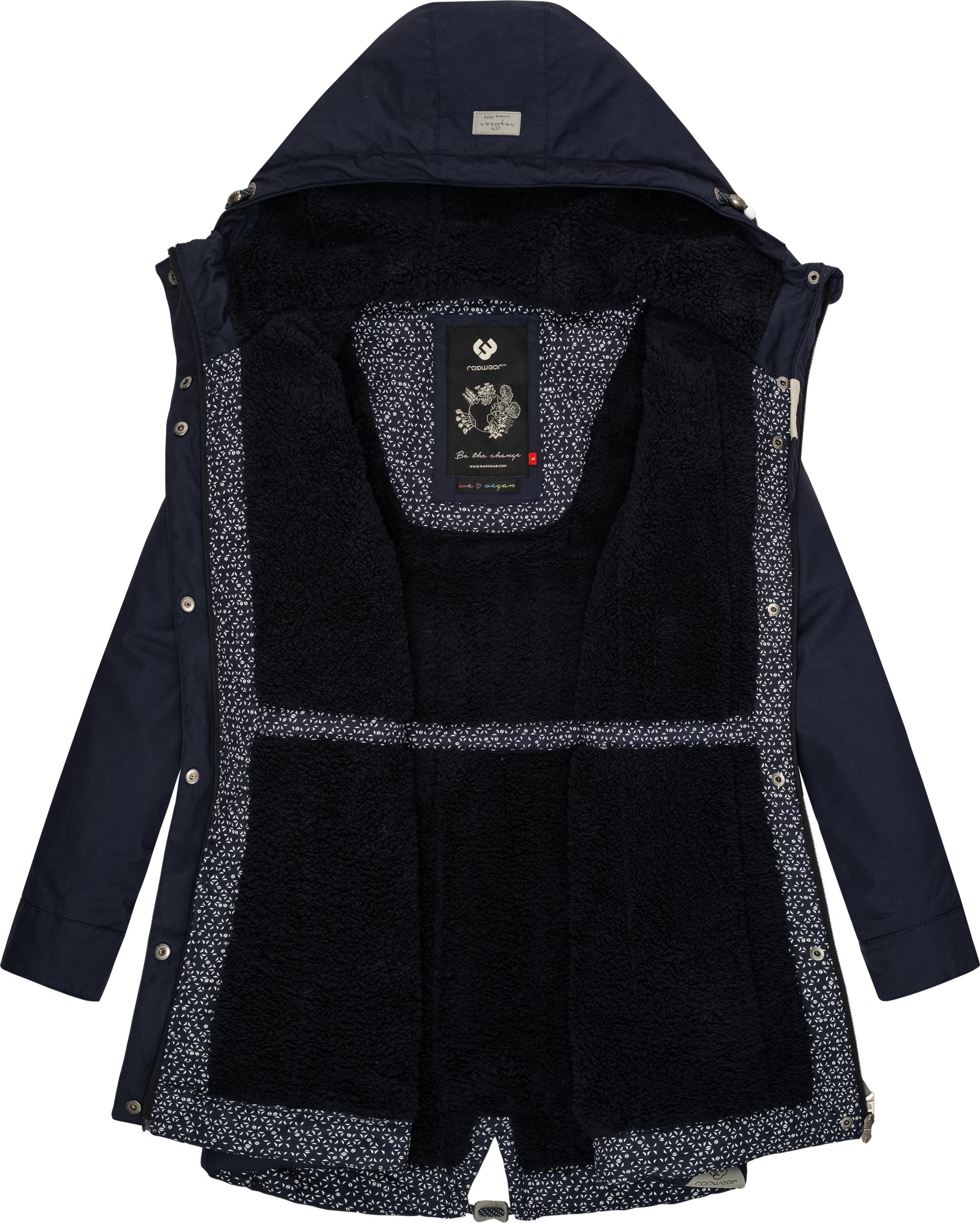 Ragwear Winterjacke »YM-Canny«, mit Kapuze, stylischer Damen Kurzmantel Parka mit Kapuze