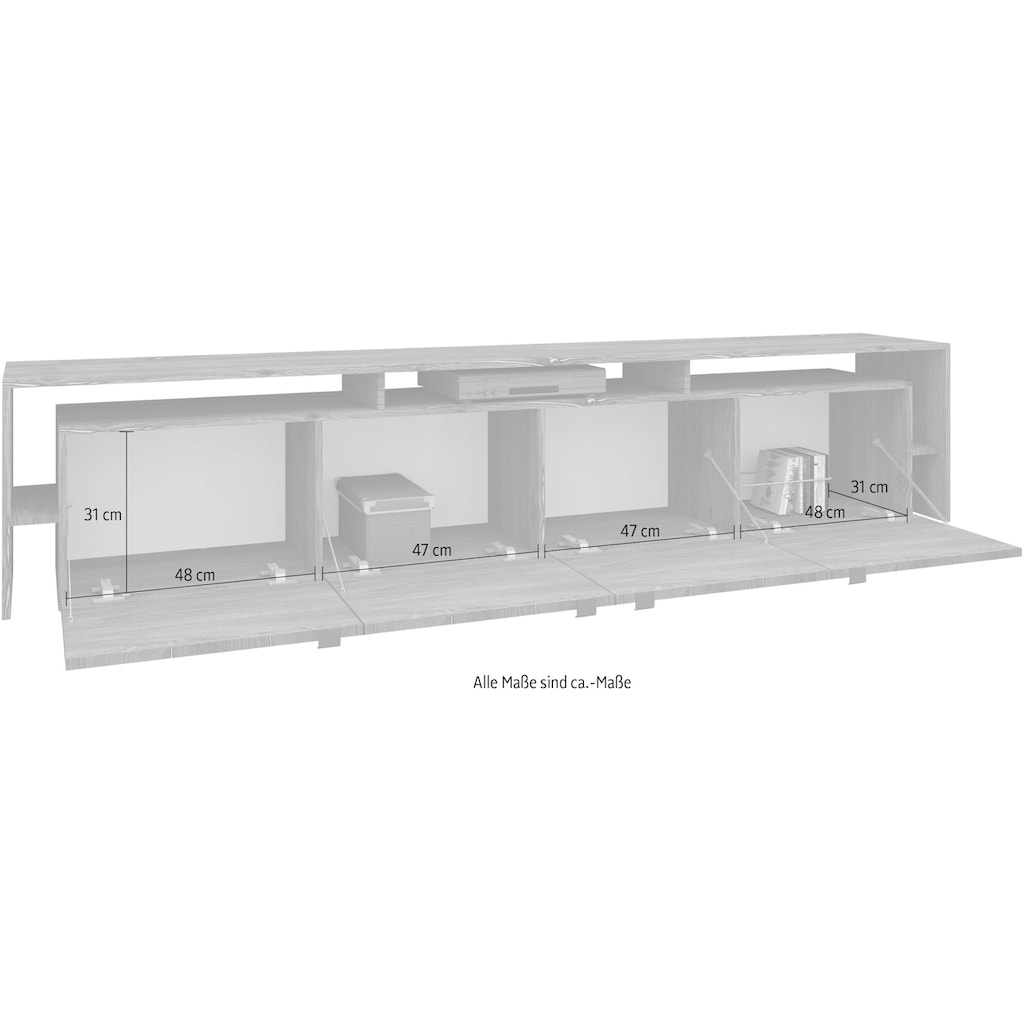 borchardt Möbel TV-Schrank »Sophia«, Breite 220 cm, mit Überbau