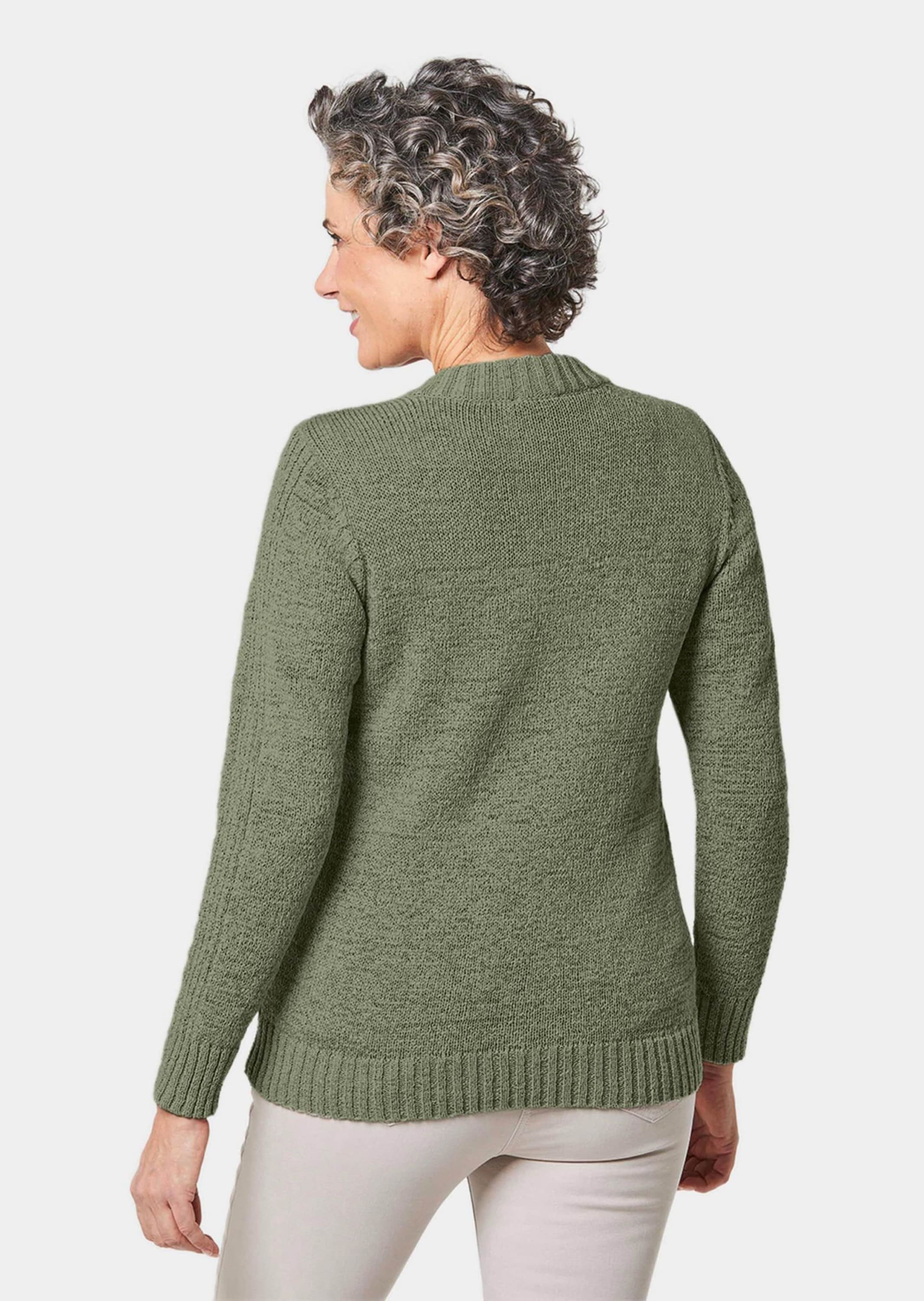 GOLDNER Strickjacke »Strickjacke Strickjacke aus Bändchengarn in schöner Melange-Optik«