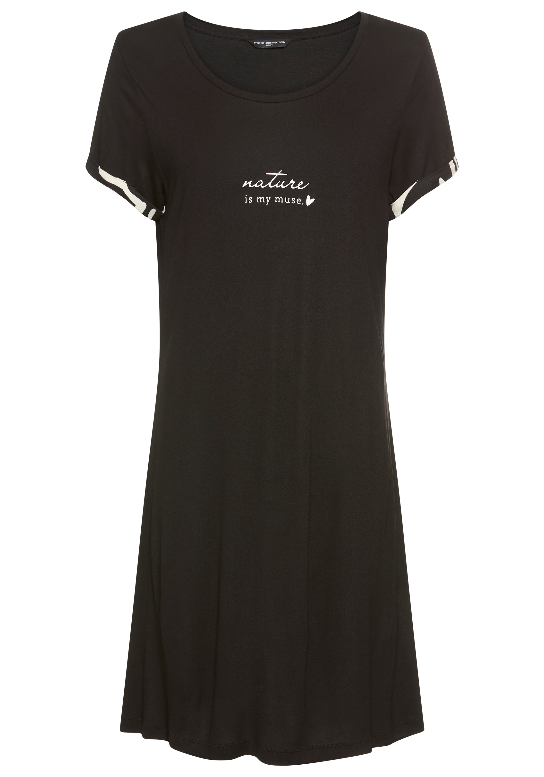 French Connection Nachthemd 1-teilig, im zeitlosen Schwarz-Weiß-Look günstig online kaufen