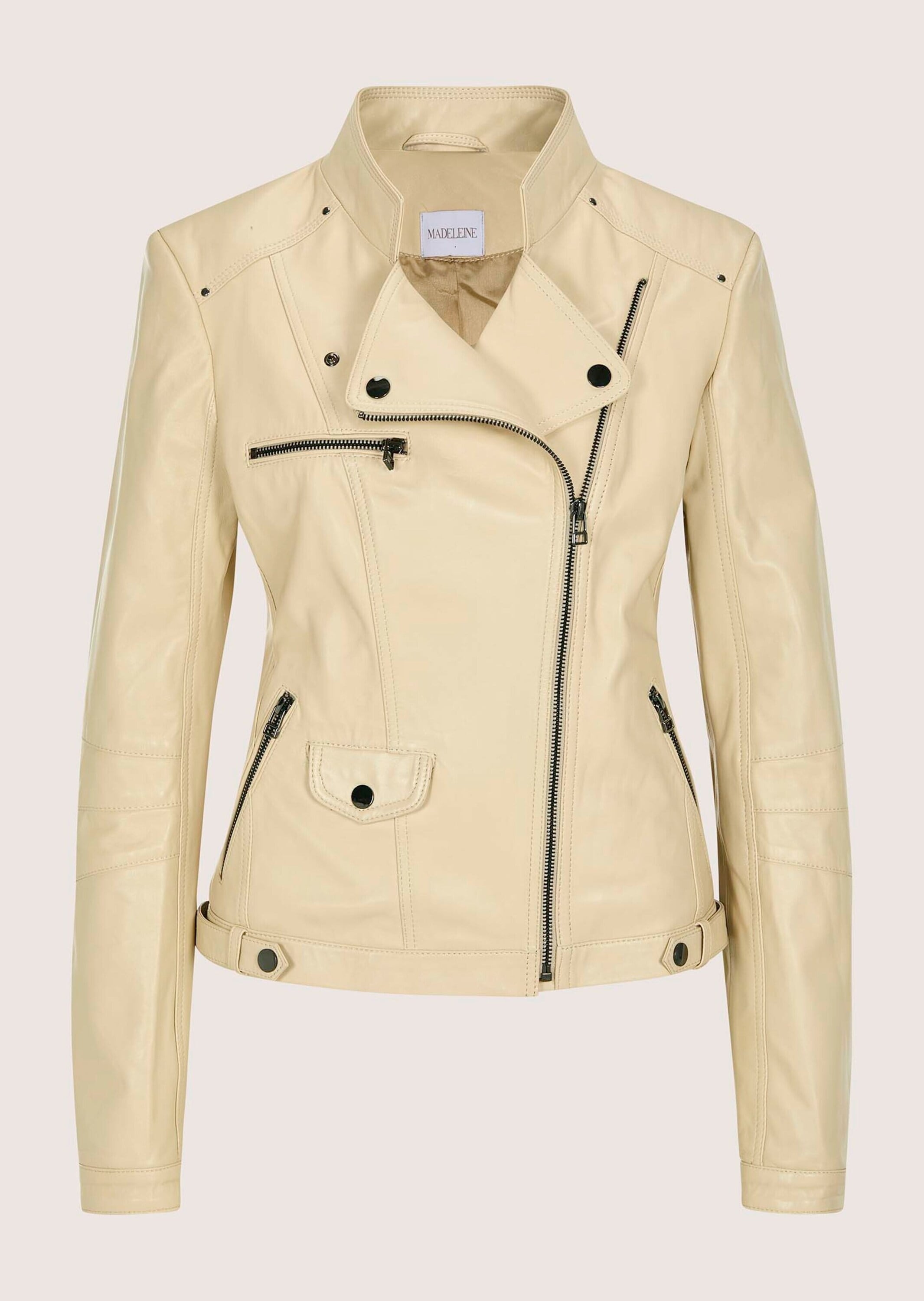 MADELEINE Lederjacke "Lederjacke Kurzjacke mit glänzender Oberfläche" Stehk günstig online kaufen