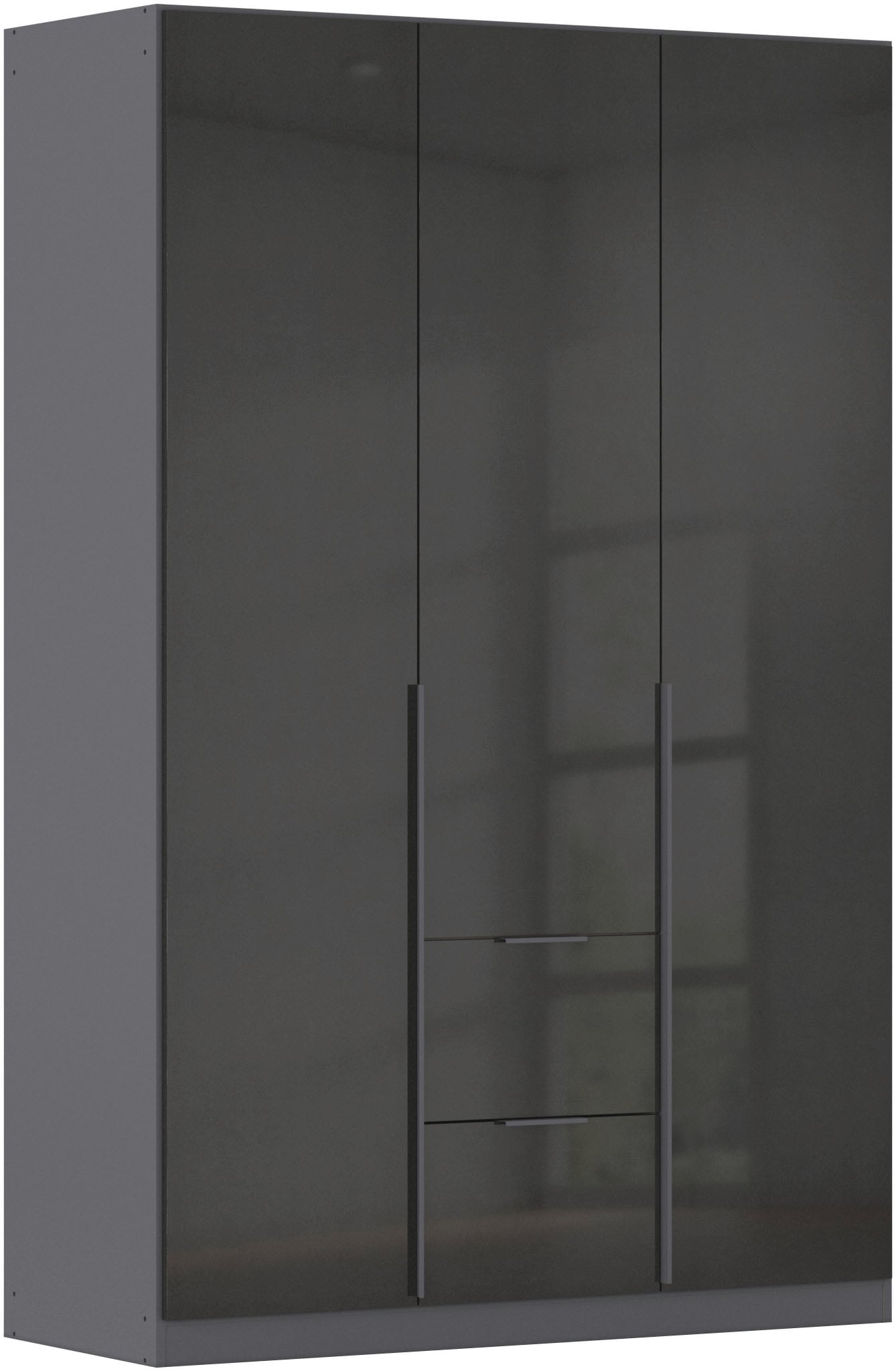 OTTO home Drehtürenschrank "Kleiderschrank Schrank Garderobe AGORDO mit Dekor- oder Hochglanzfront" in zwei Griff-Farben, Breite 136 cm, mit Außenschubkästen, Serie in 7 Breiten und 2 Höhen MADE IN GERMANY