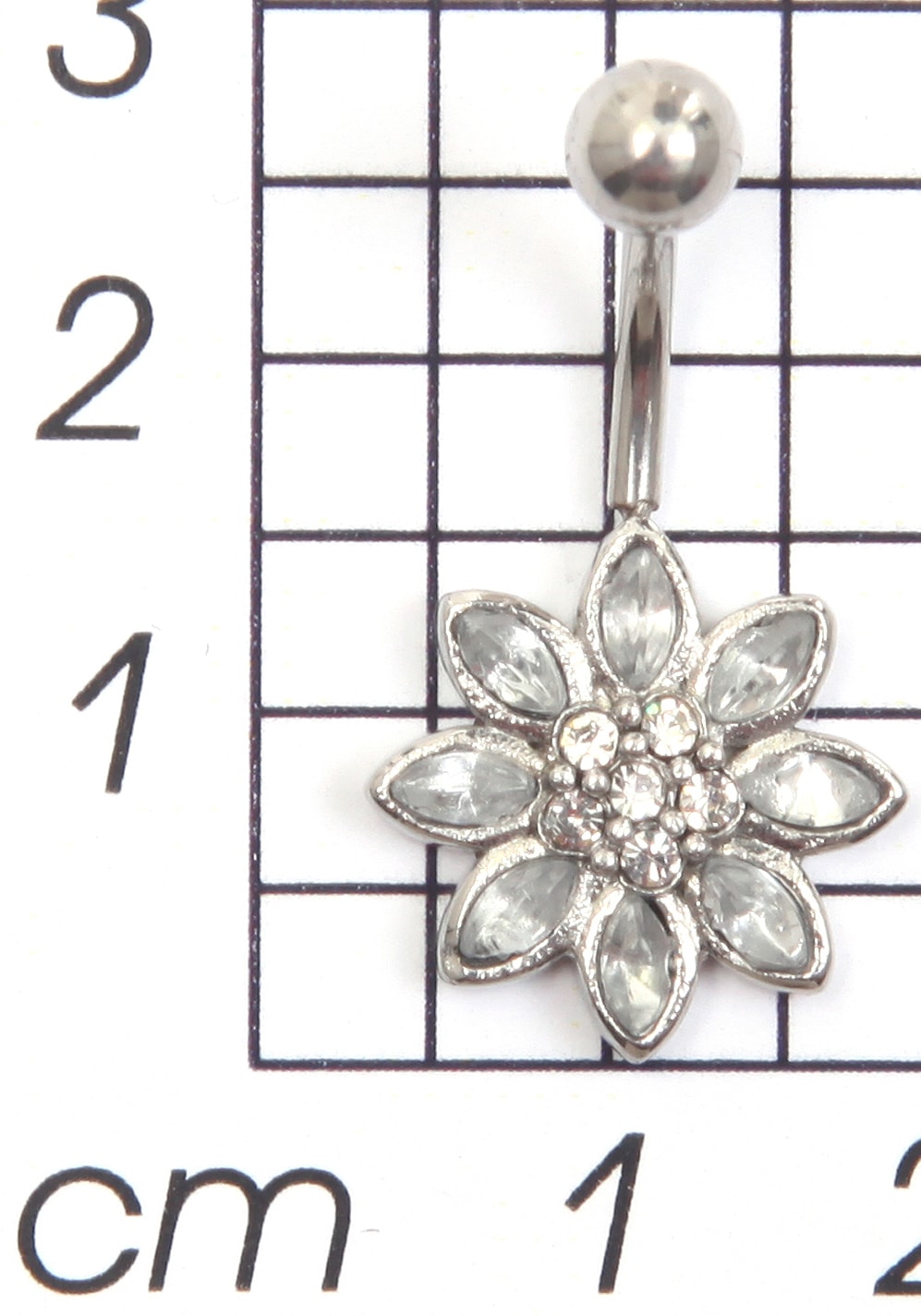 Firetti Bauchnabelpiercing »Blume, funkelnd eingefasst«, mit Glassteinen  für bestellen | BAUR