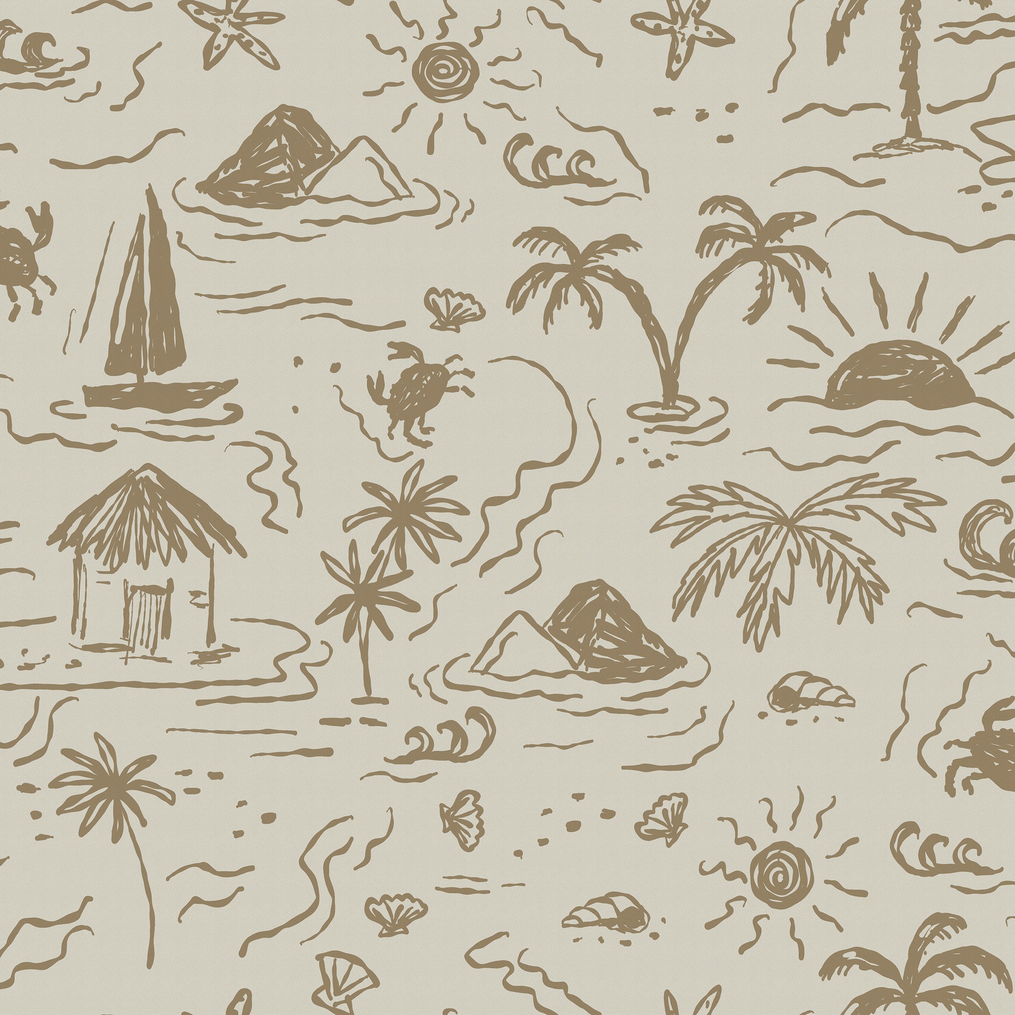 Superfresco Easy Vliestapete »Sonnenuntergangsinsel« Strand glatt Design Tapeten