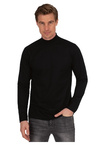 Longsleeve »TRIGEMA Langarm Shirt mit Stehkragen«, (1 tlg.)