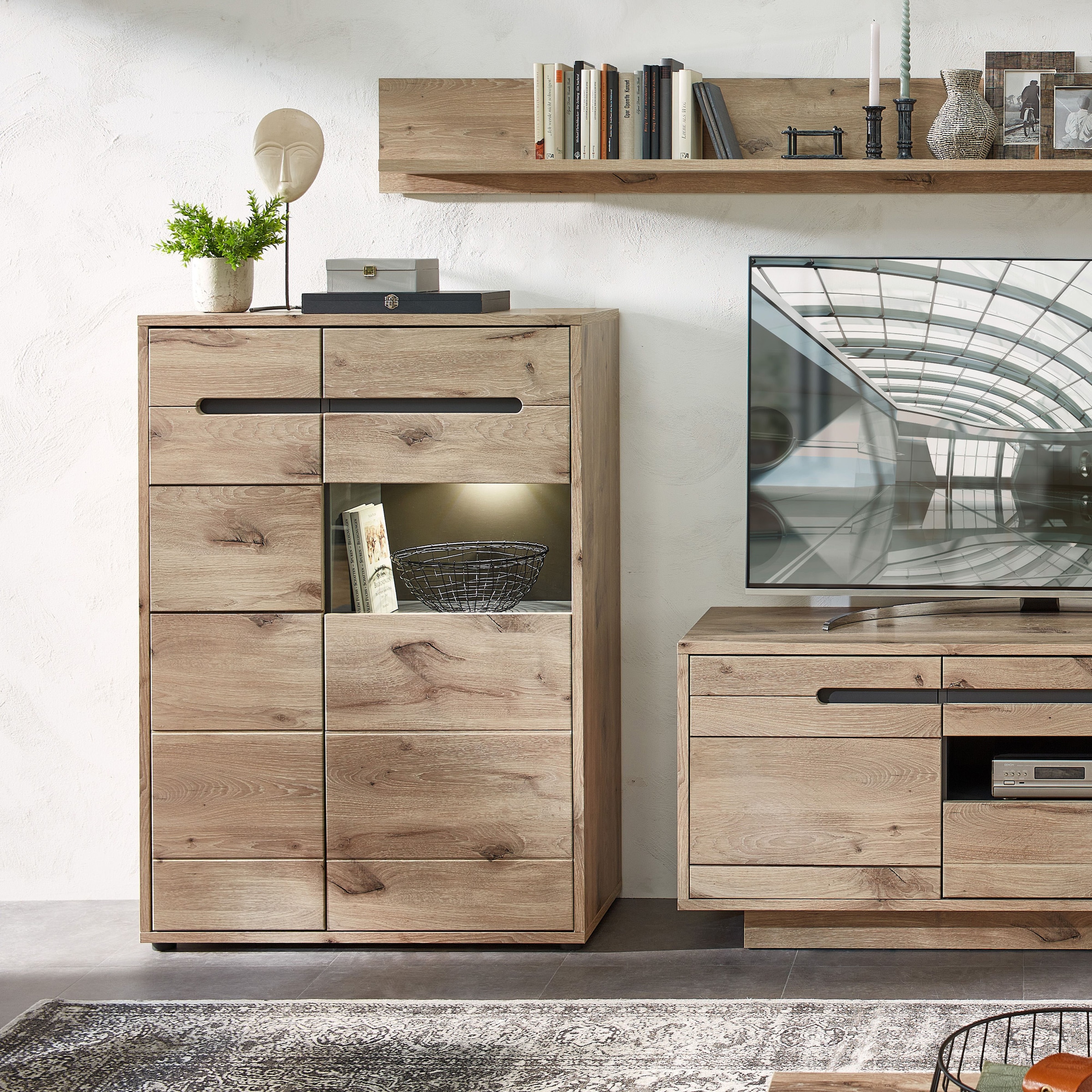 Innostyle Vitrine "BELLANO", Viking Oak Nature