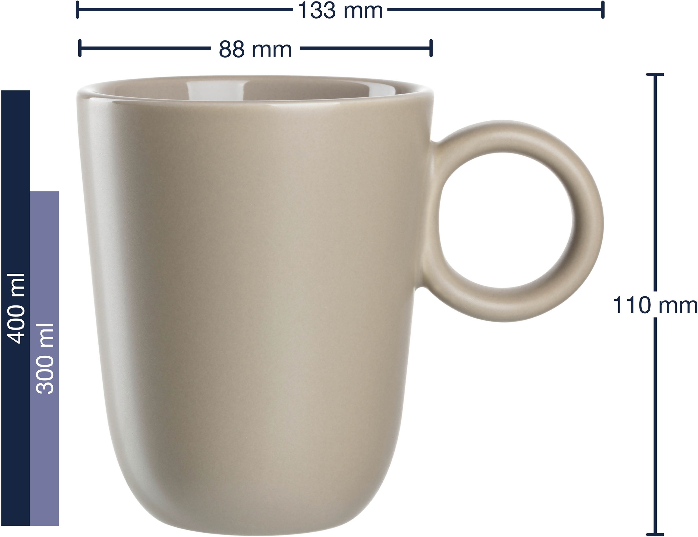 LEONARDO Geschirr-Set »ROMA, Geschirrset, 6-teilig«, (Set, 6 tlg.), Frühstücks Set, Service, spülmaschinengeeignet