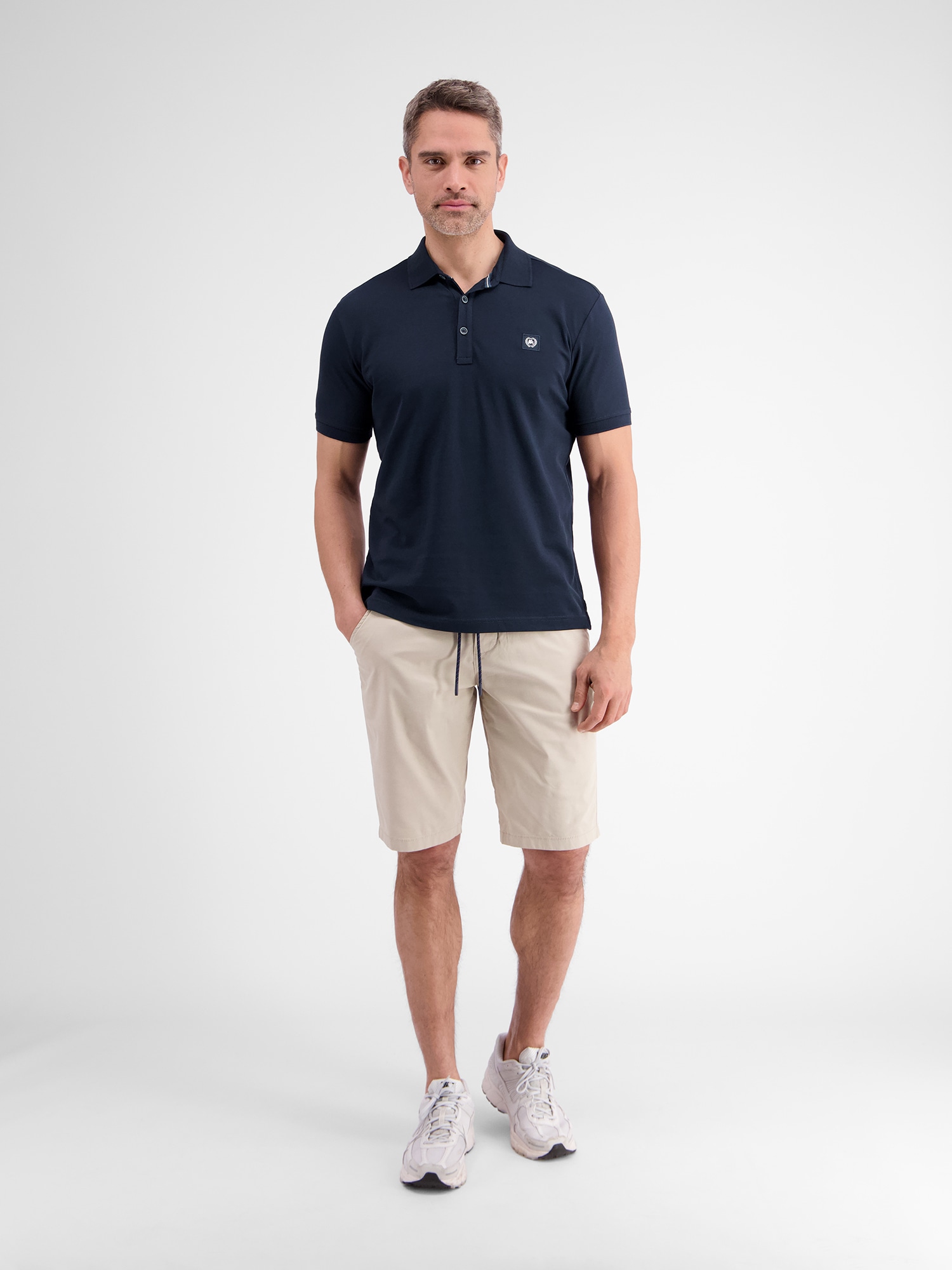 LERROS Poloshirt »LERROS Herren Poloshirt mit Stretchanteil, unifarben«