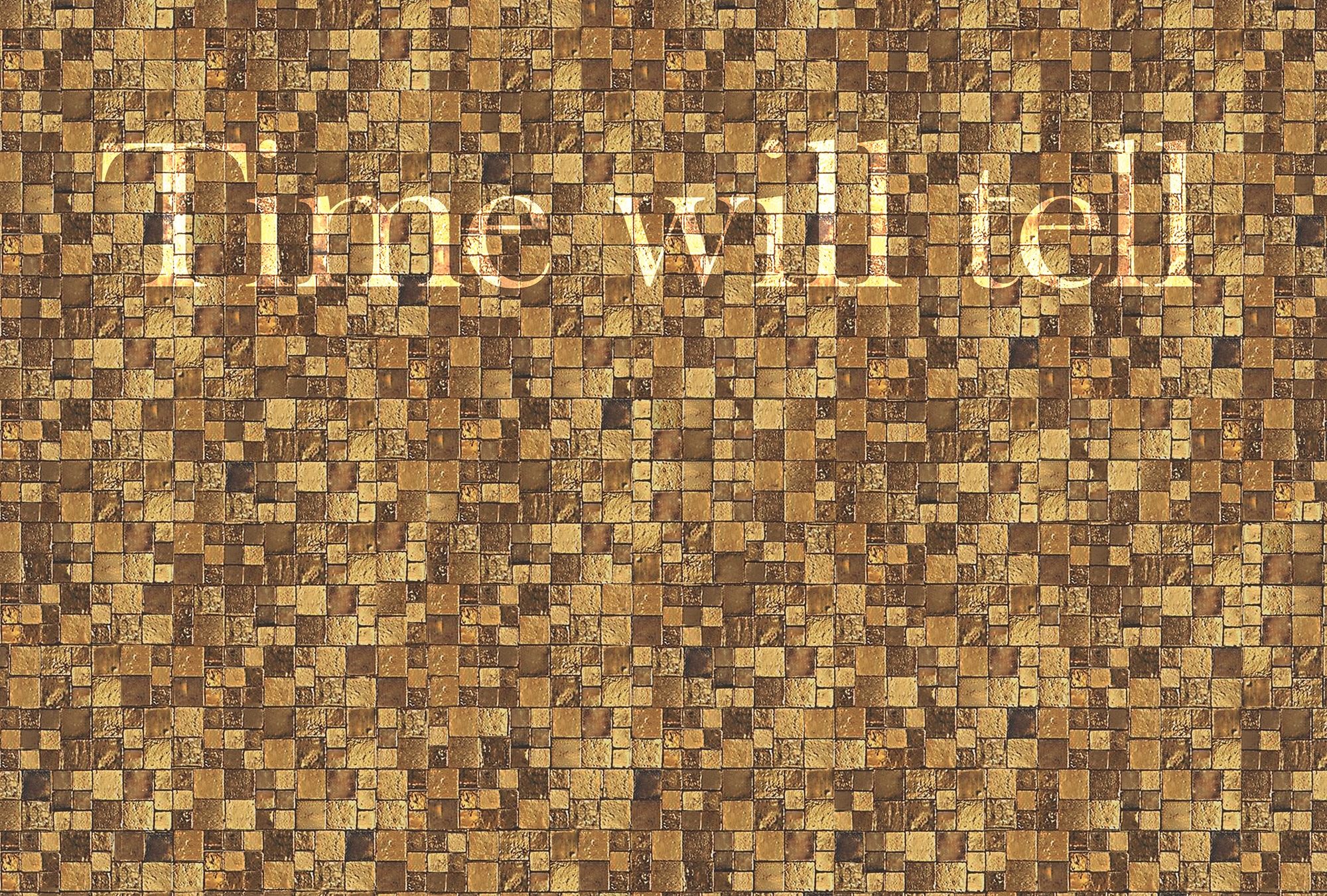 Architects Paper Fototapete "Atelier 47 Gold Amber" geometrisch mit Schrift glatt Vlies, Wand, Schräge, Decke