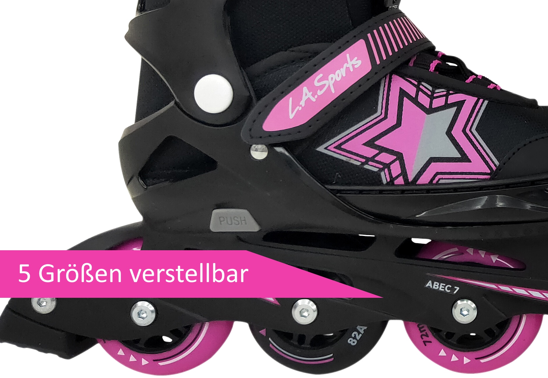 L.A. Sports Inlineskates »Inliner Skate Softboot Kinder Jugendliche Größenverstellung«