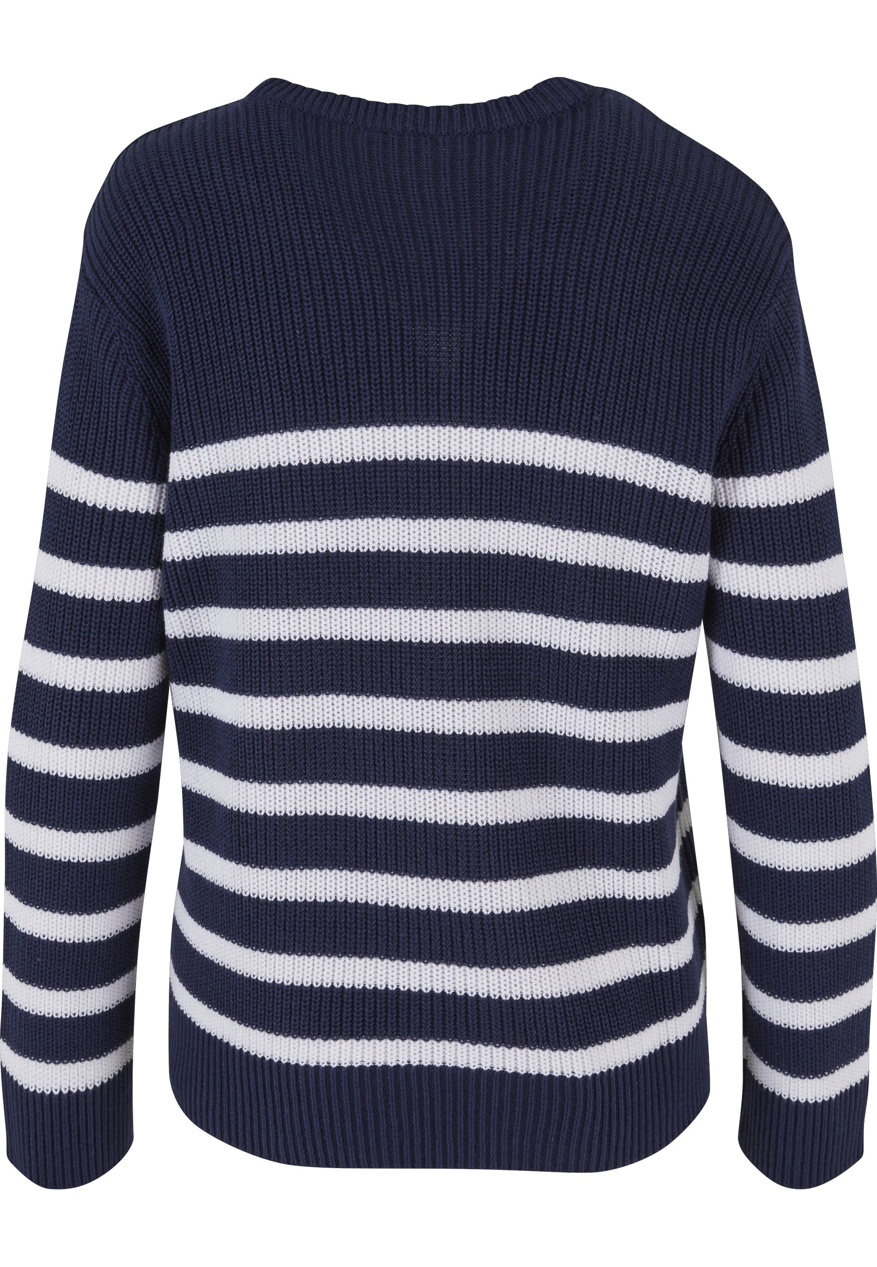 URBAN CLASSICS Fleecepullover »Urban Classics Damen Ladies Rib Striped Sweater«, 1 Stk.

