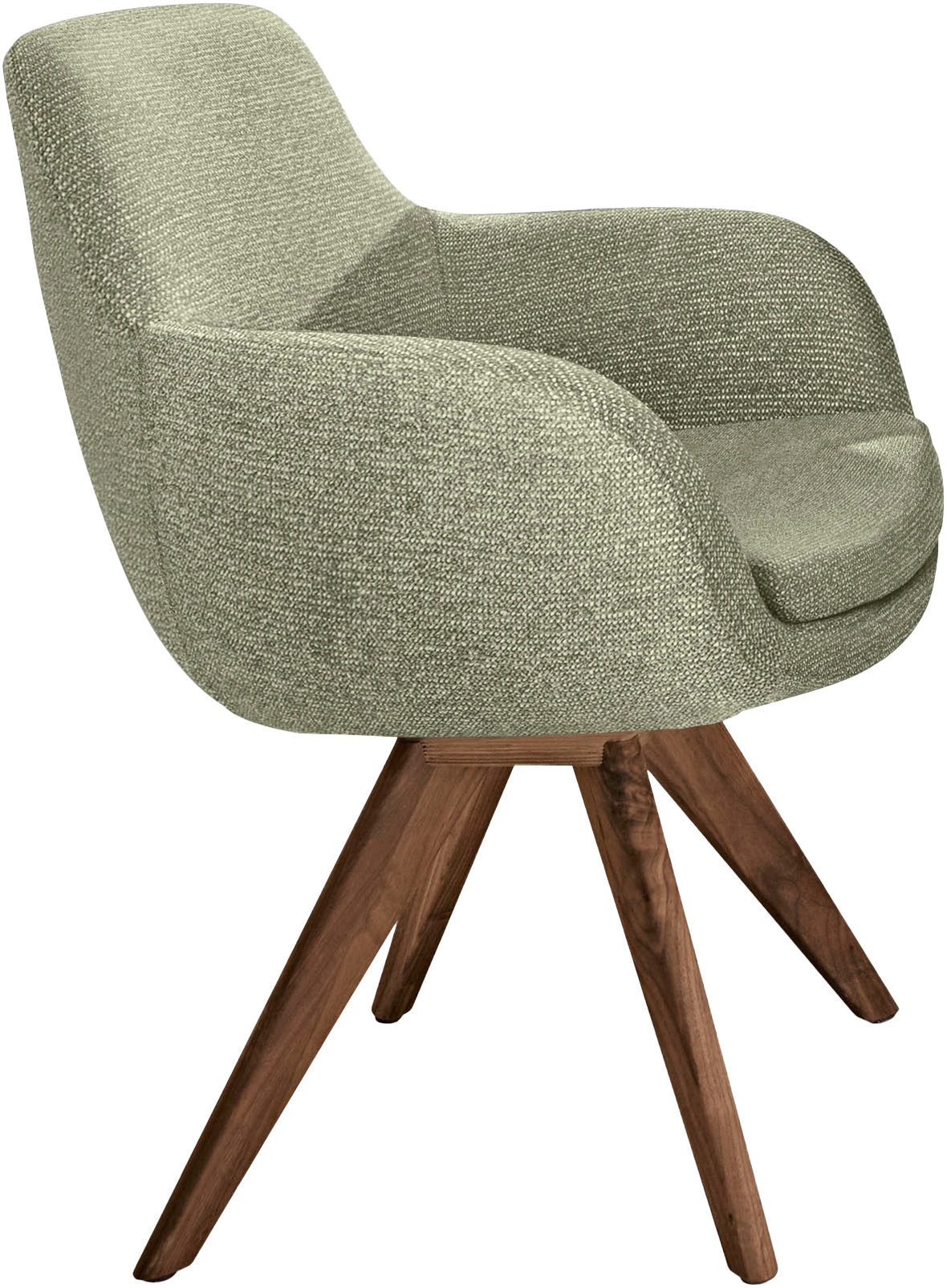 Musterring Esszimmerstuhl »Tavia«, (Set), Chenille, Stativgestell Wildnussbaum, Drehfunktion optional, diverse Farben