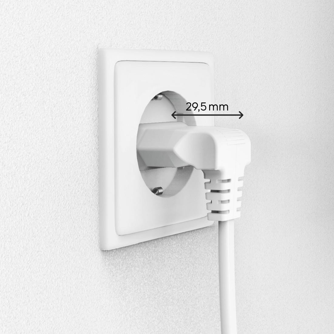 Hama Netzkabel »Netzkabel, beidseitig gewinkelt, Euro Stecker, Doppelnut, C7, 1,5 m«, Typ C (Eurostecker), 150 cm