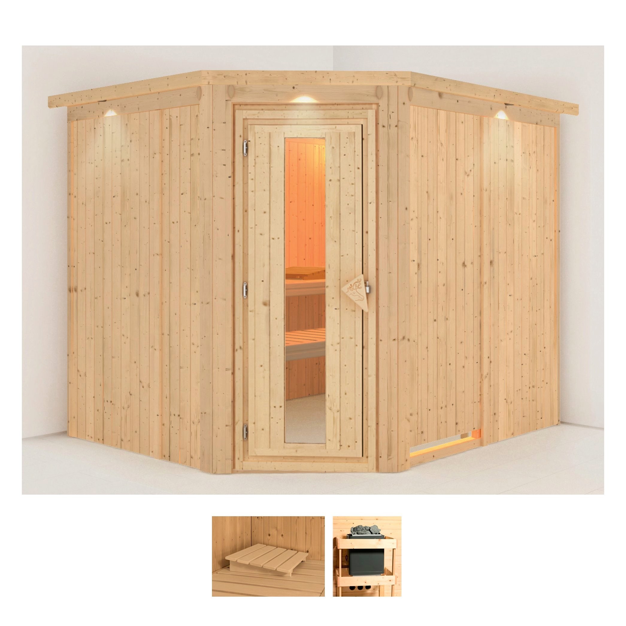 Karibu Sauna "Marit" Set, ohne Ofen