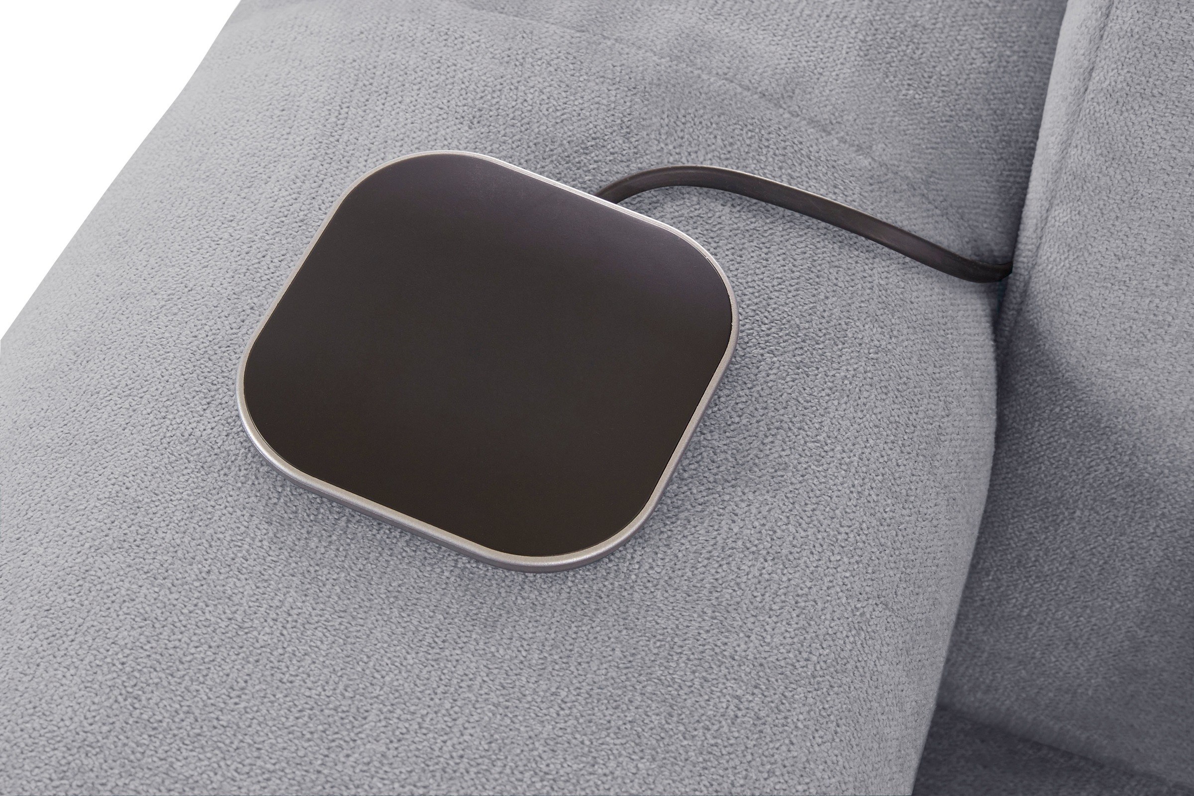 COTTA Ecksofa »Mia L-Form mit 3 Zierkissen«, wahlweise mit Bettfunktion, Bettkasten, Beleuchtung & Wireless-Charger